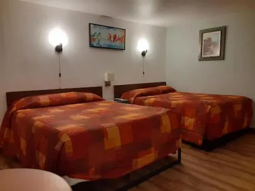 Bed in Shiny Motel