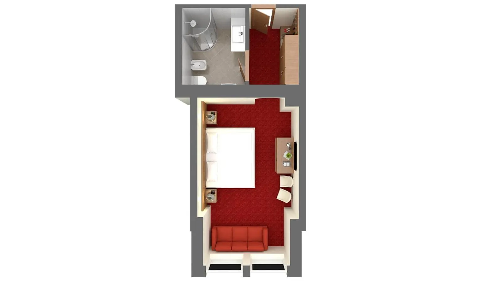 Floor plan, Bed in Hotel Waldheim