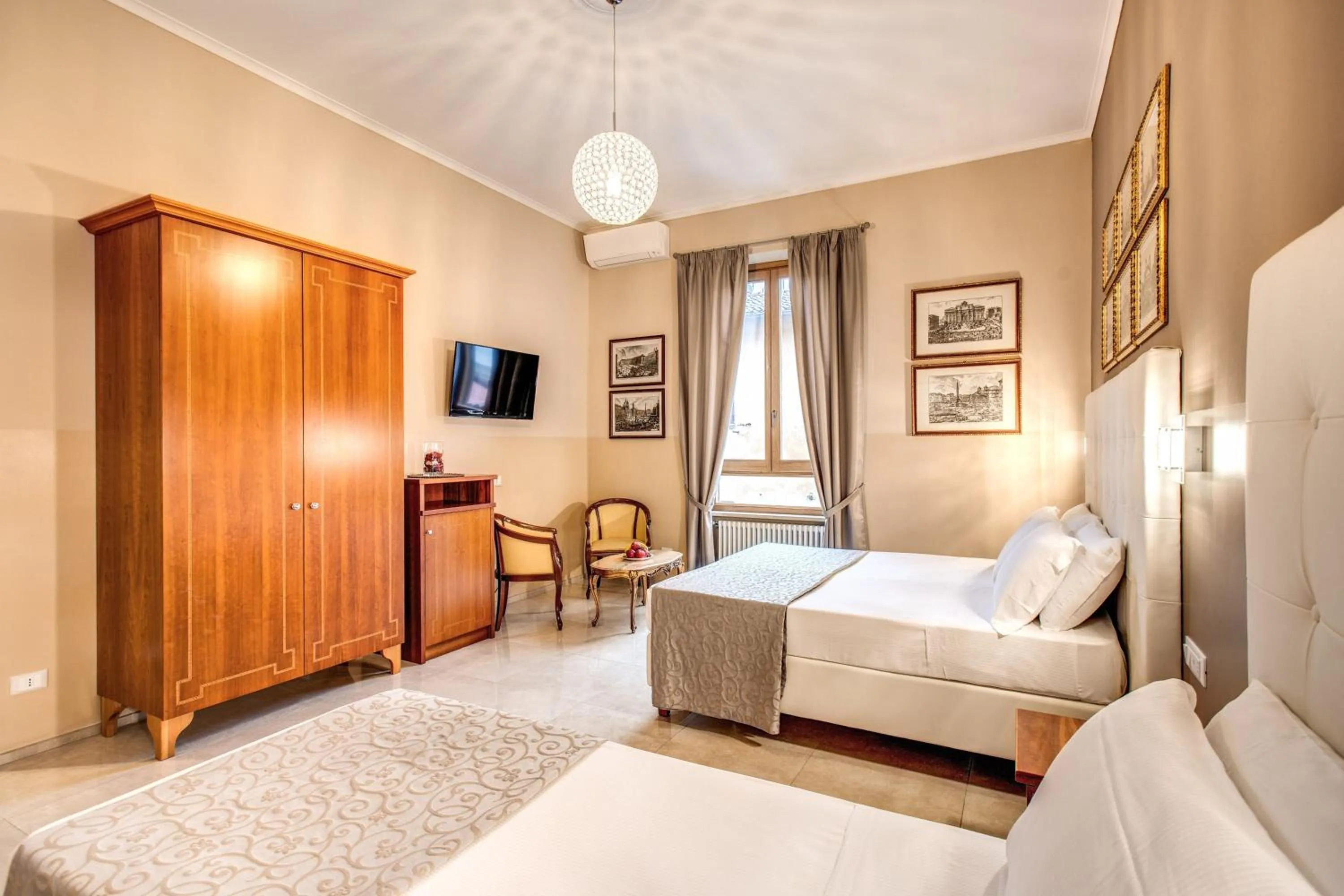 Bed in La Residenza Suites