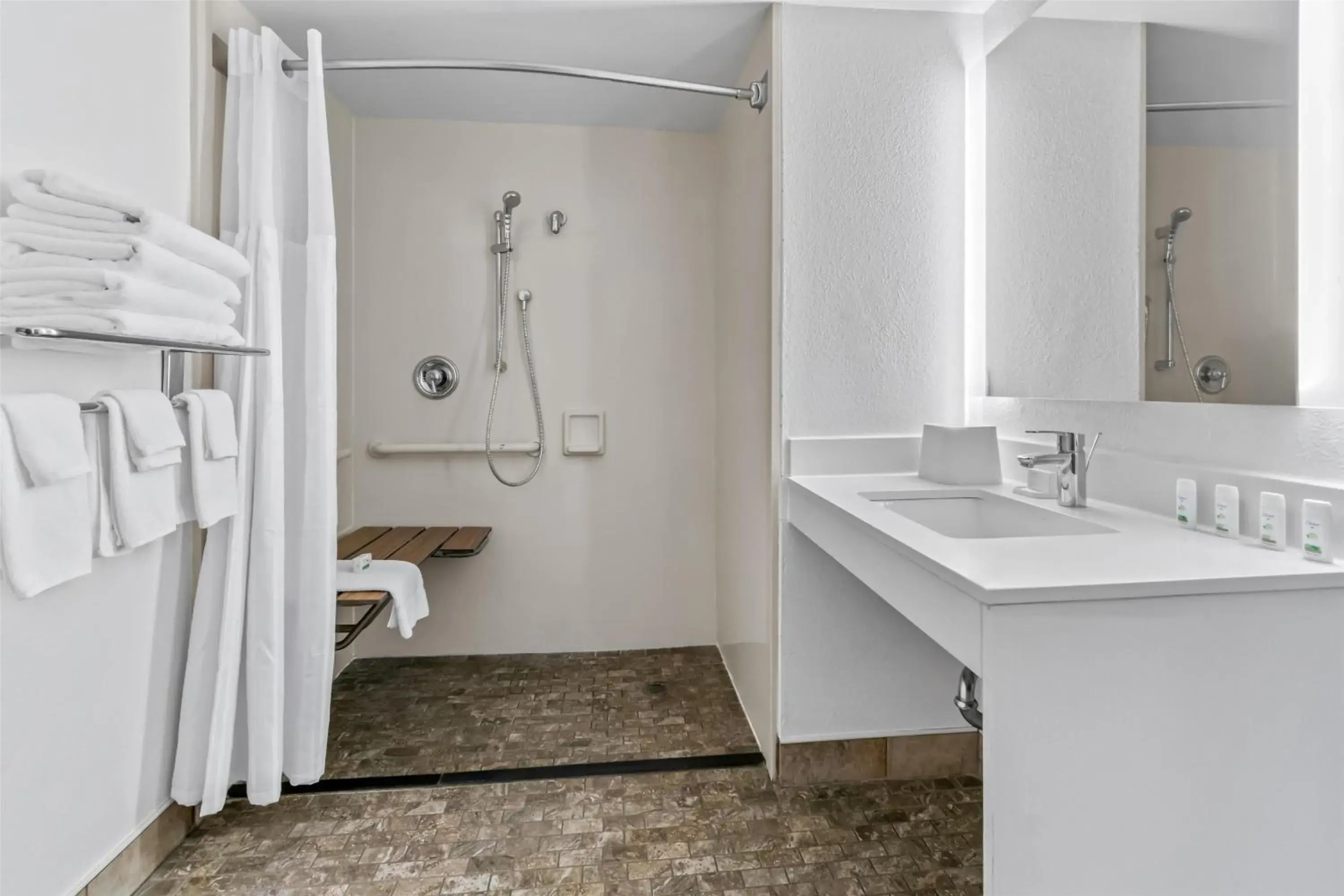 Bathroom in Spark by Hilton Mechanicsburg Bathroom in Spark by Hilton Mechanicsburg