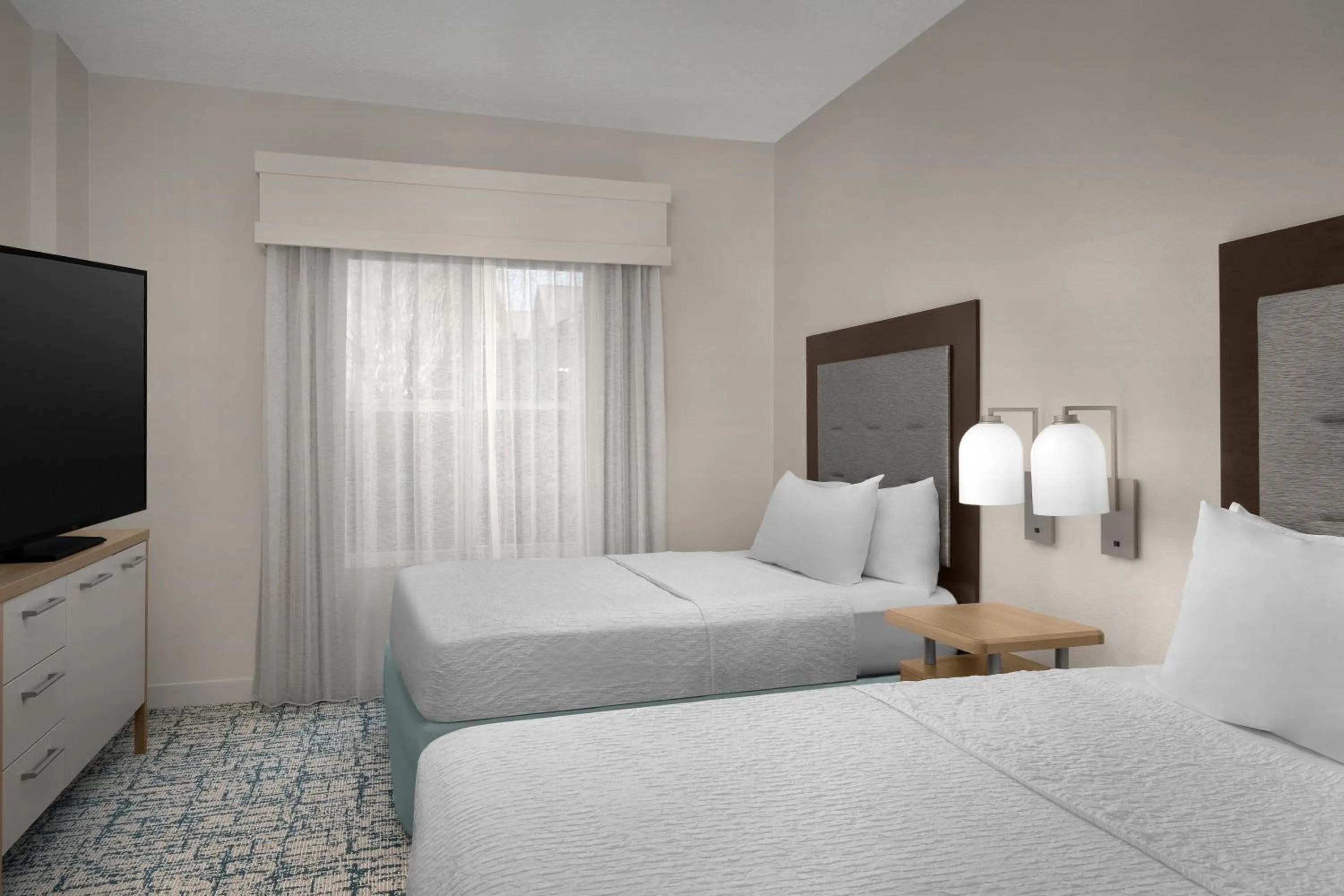 Bed in Homewood Suites by Hilton Raleigh/Cary