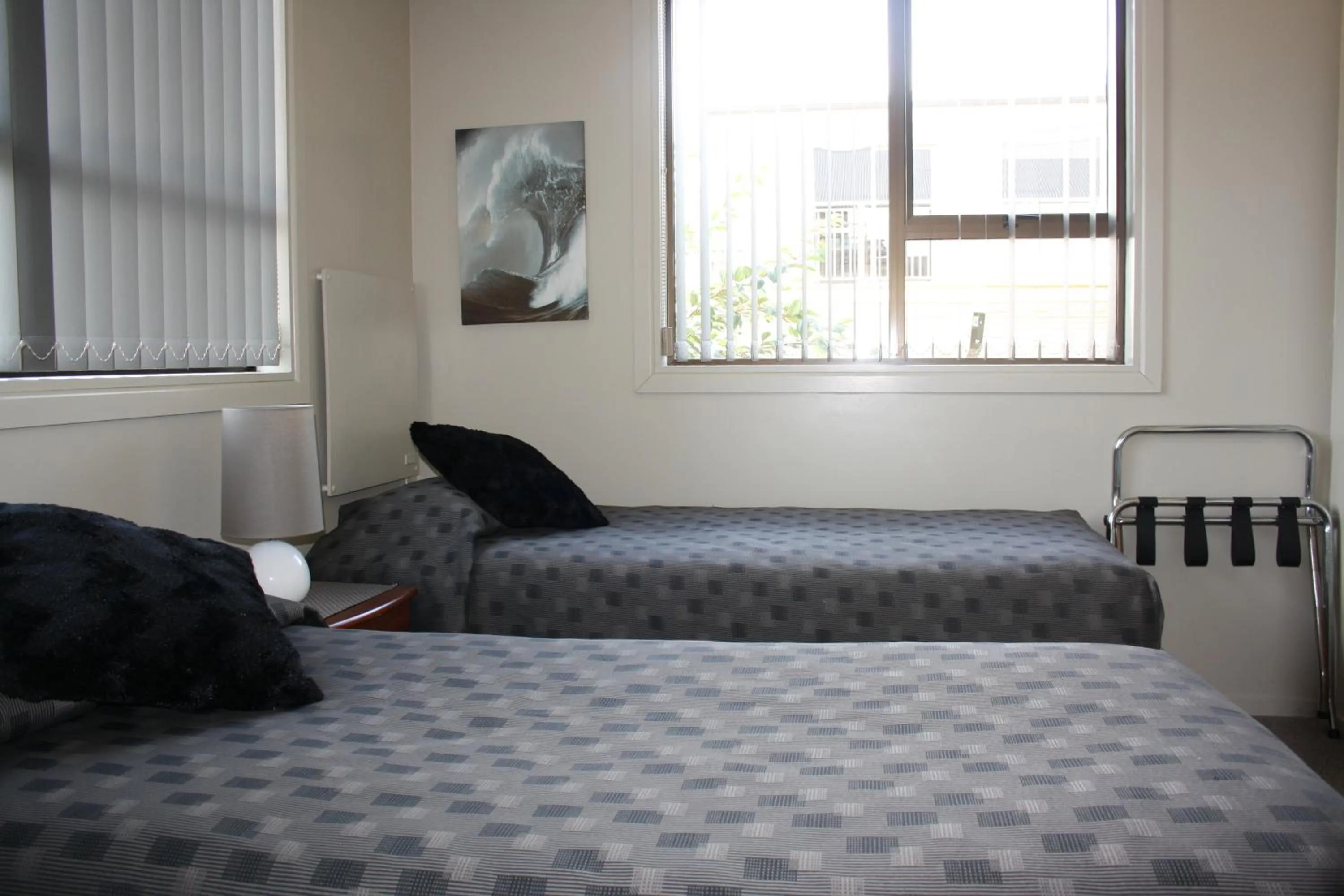 Bed in Ashbury Park Motel