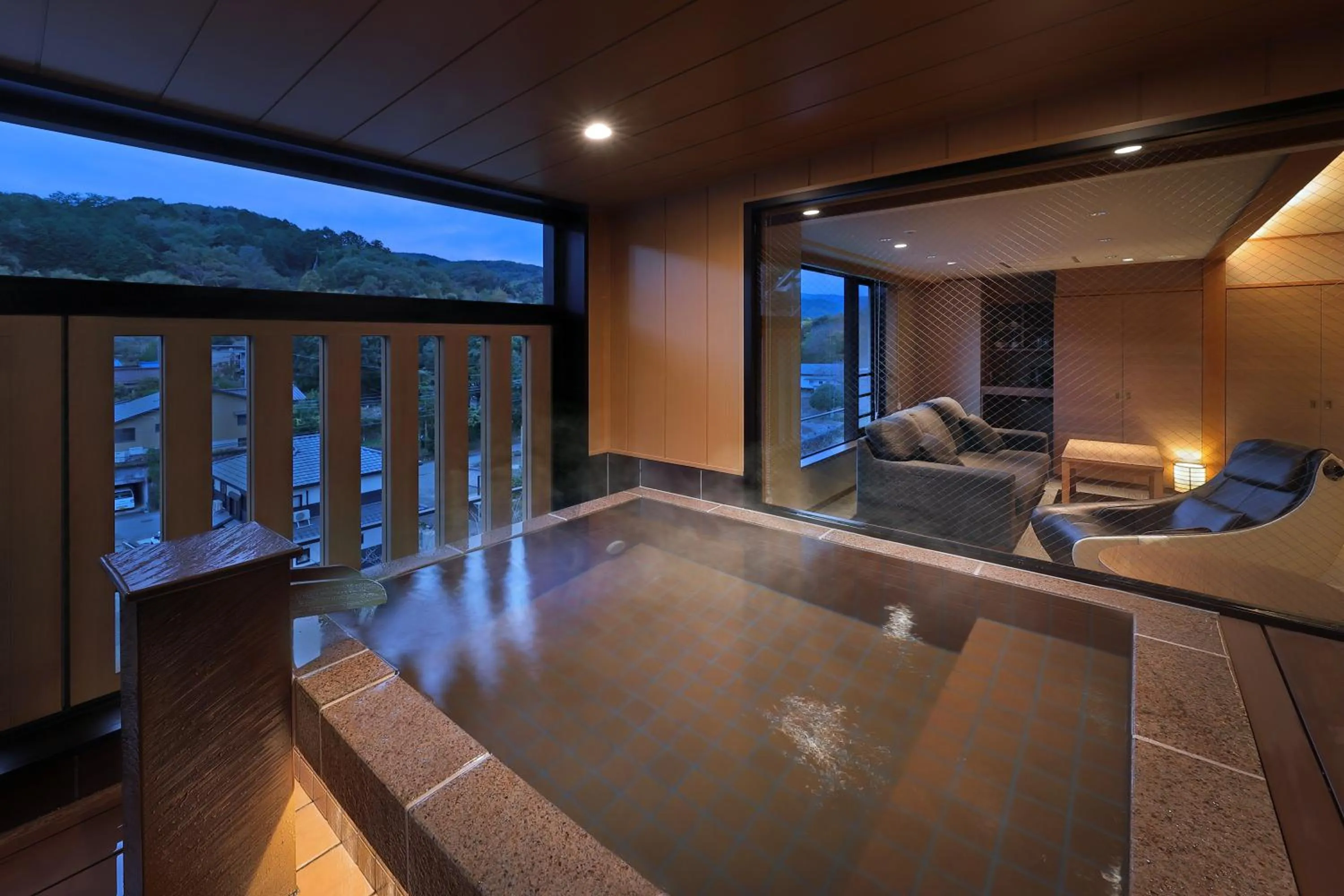 Hot Spring Bath in Marukyu Ryokan