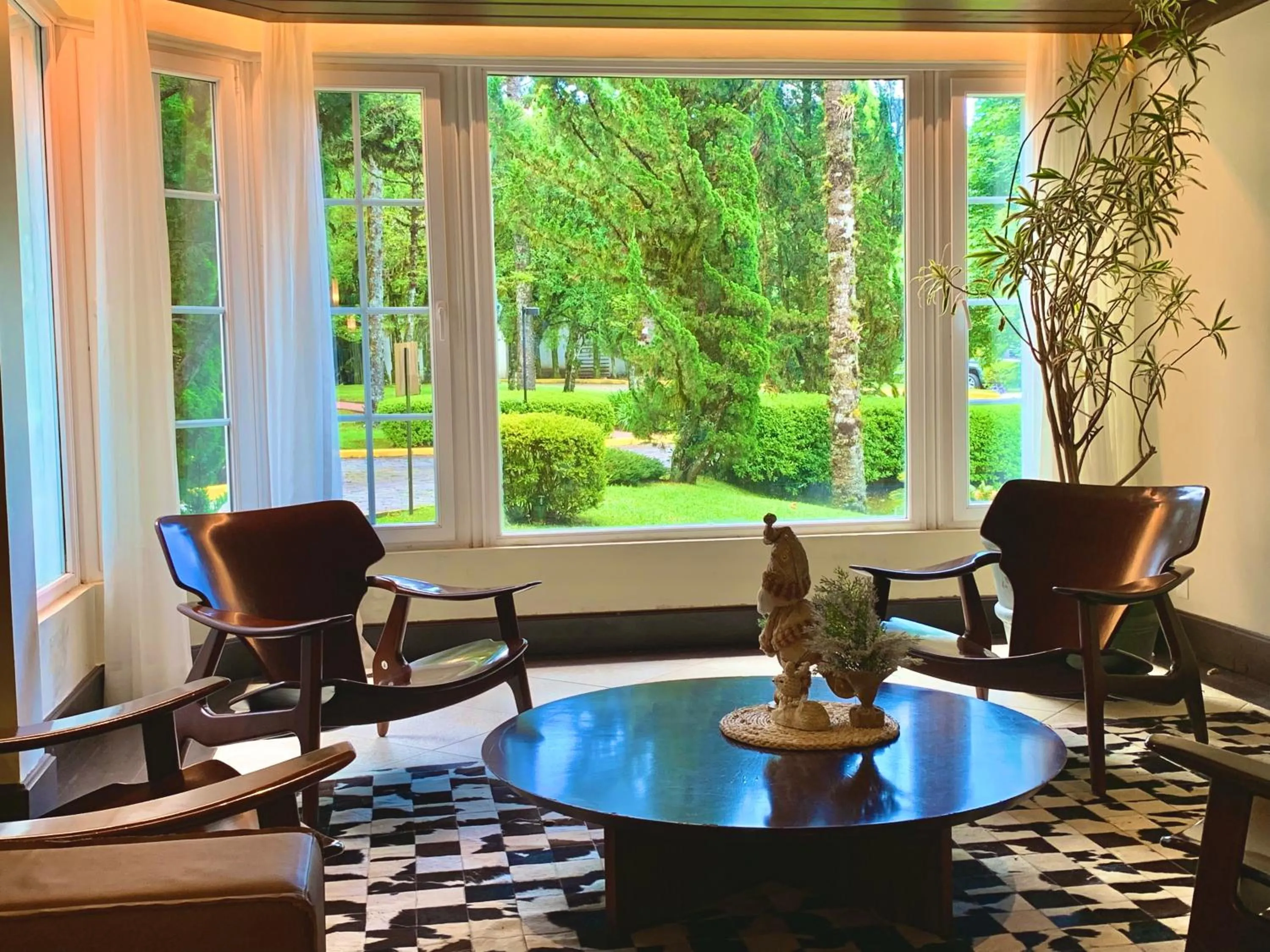 Lobby or reception in Flat Mountain Village Luxo e Conforto na Serra