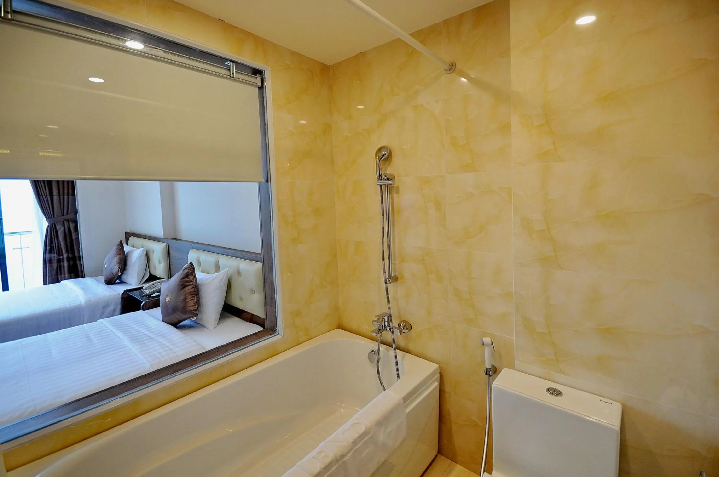 Shower, Bed in Lenid Ocean View Hotel