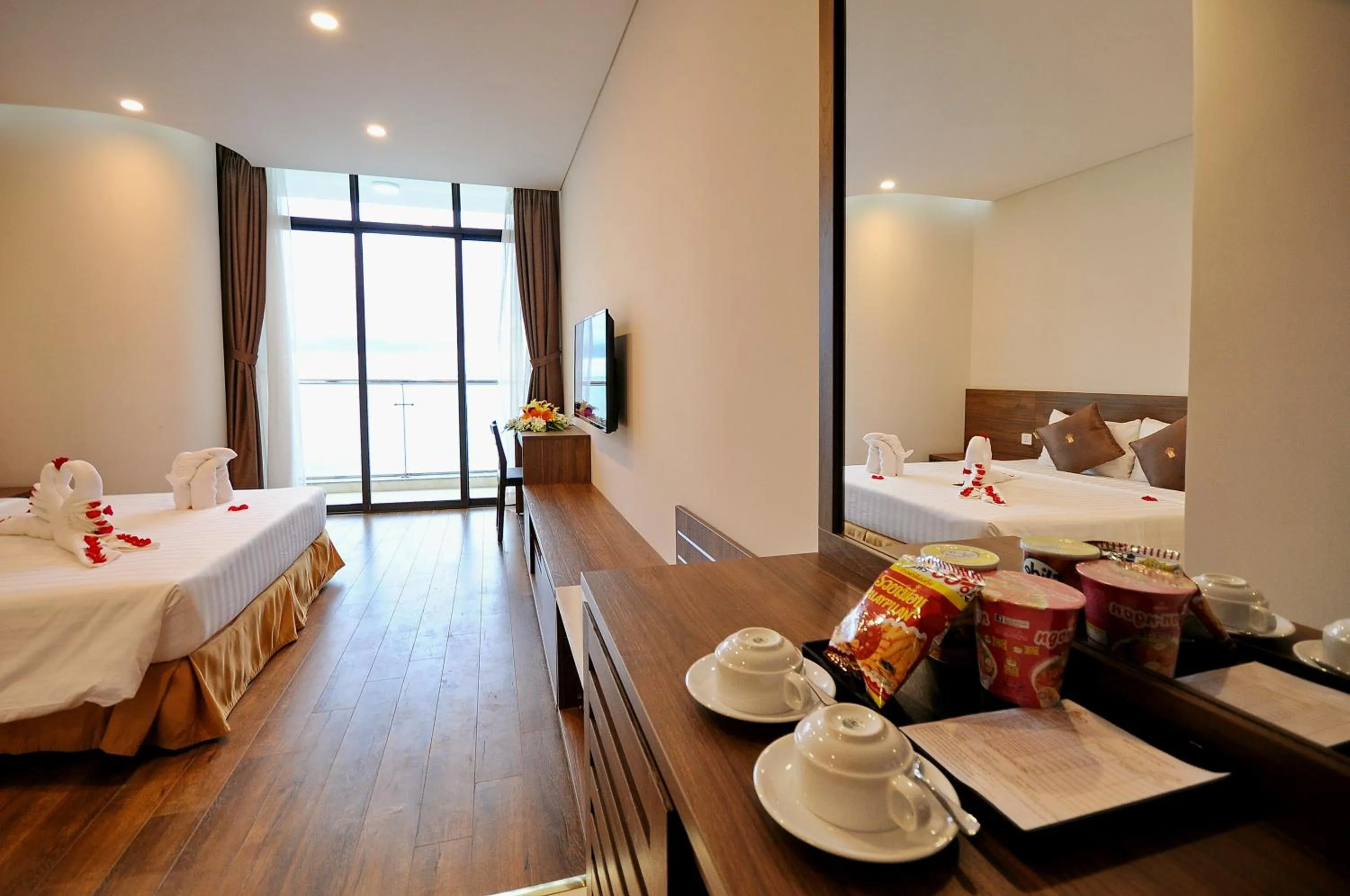 Photo of the whole room, Bed in Lenid Ocean View Hotel