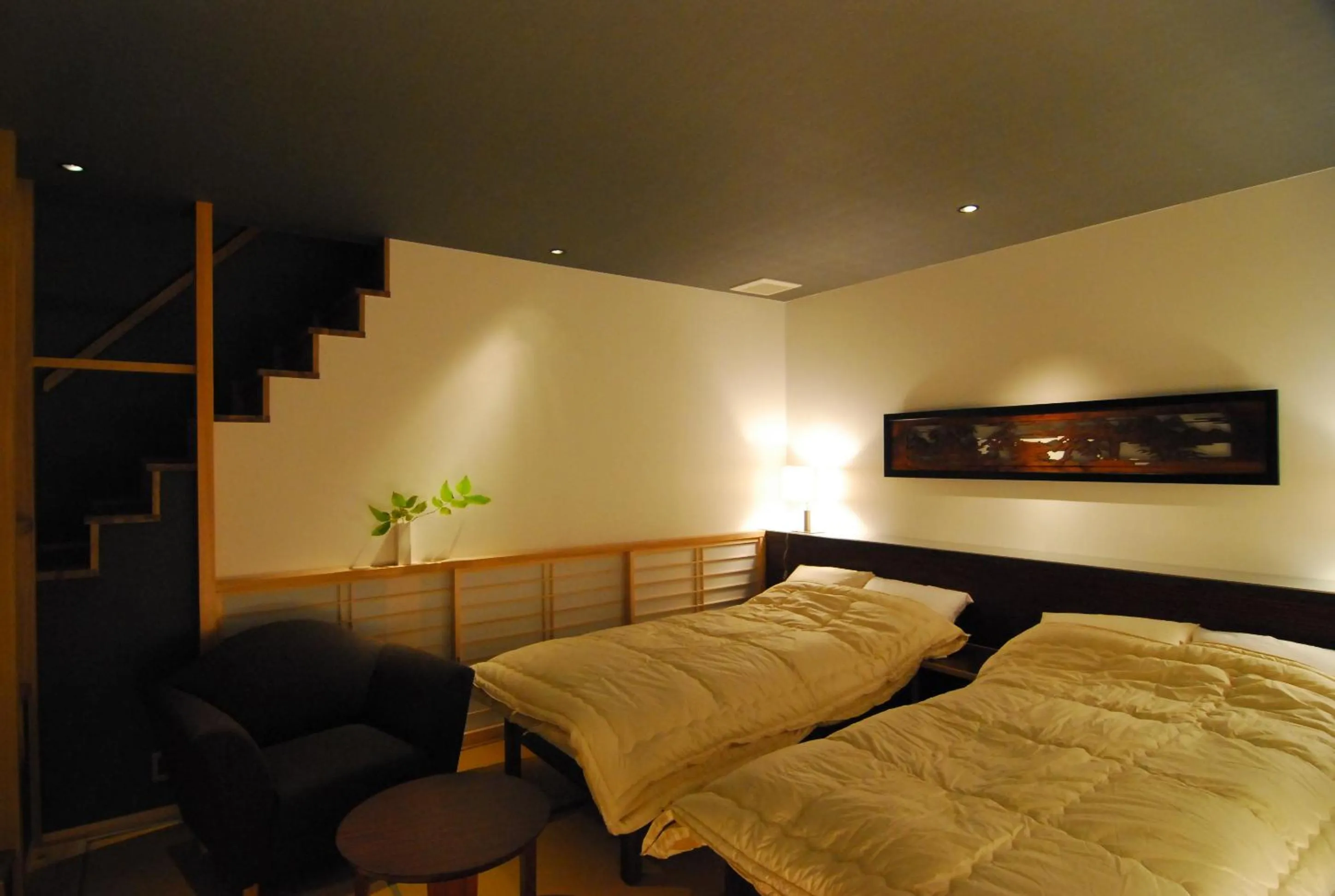 Photo of the whole room, Bed in AKARI et KAORI formerly Taizanso