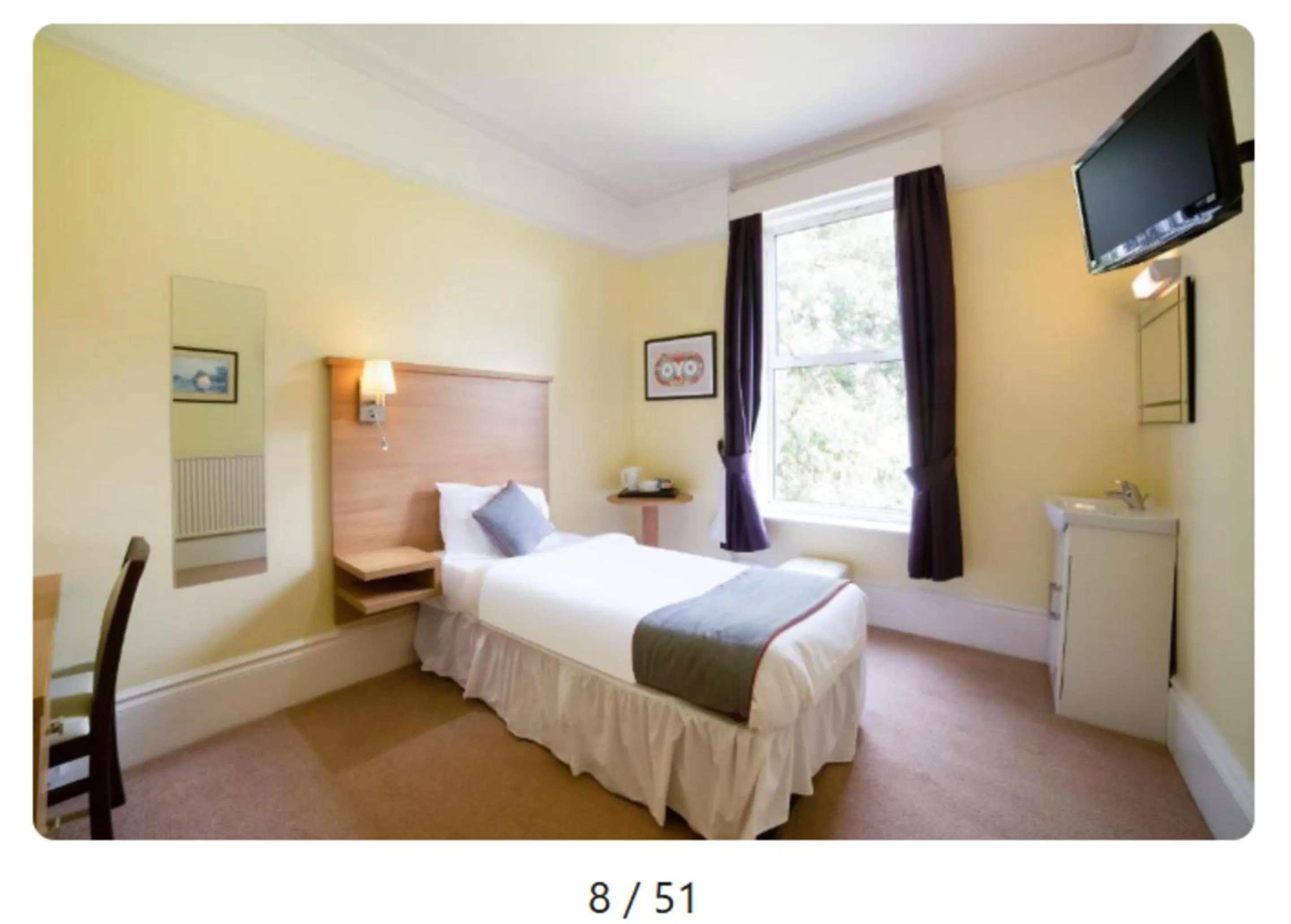 Bedroom, Bed in OYO Eagle House Hotel, St Leonards Hastings