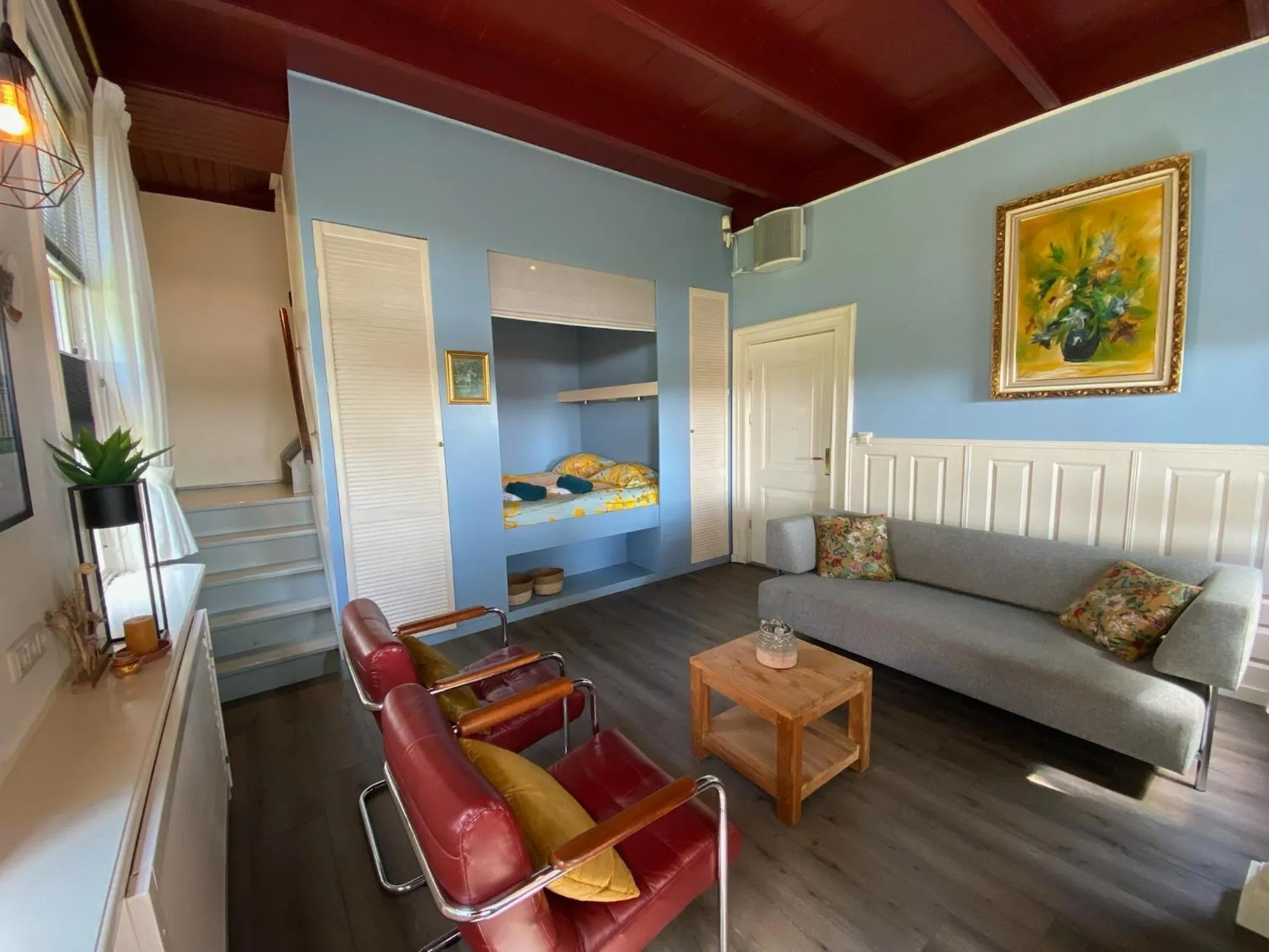 Bed in Kindvriendelijk appartement de Hooge Stukken onder de rook van Groningen