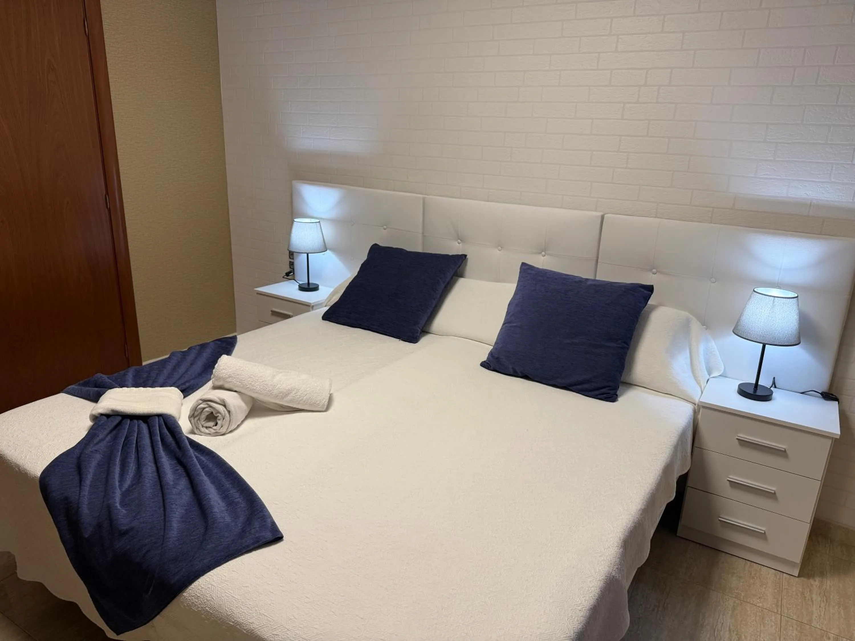 Bed in Hotel Sancho