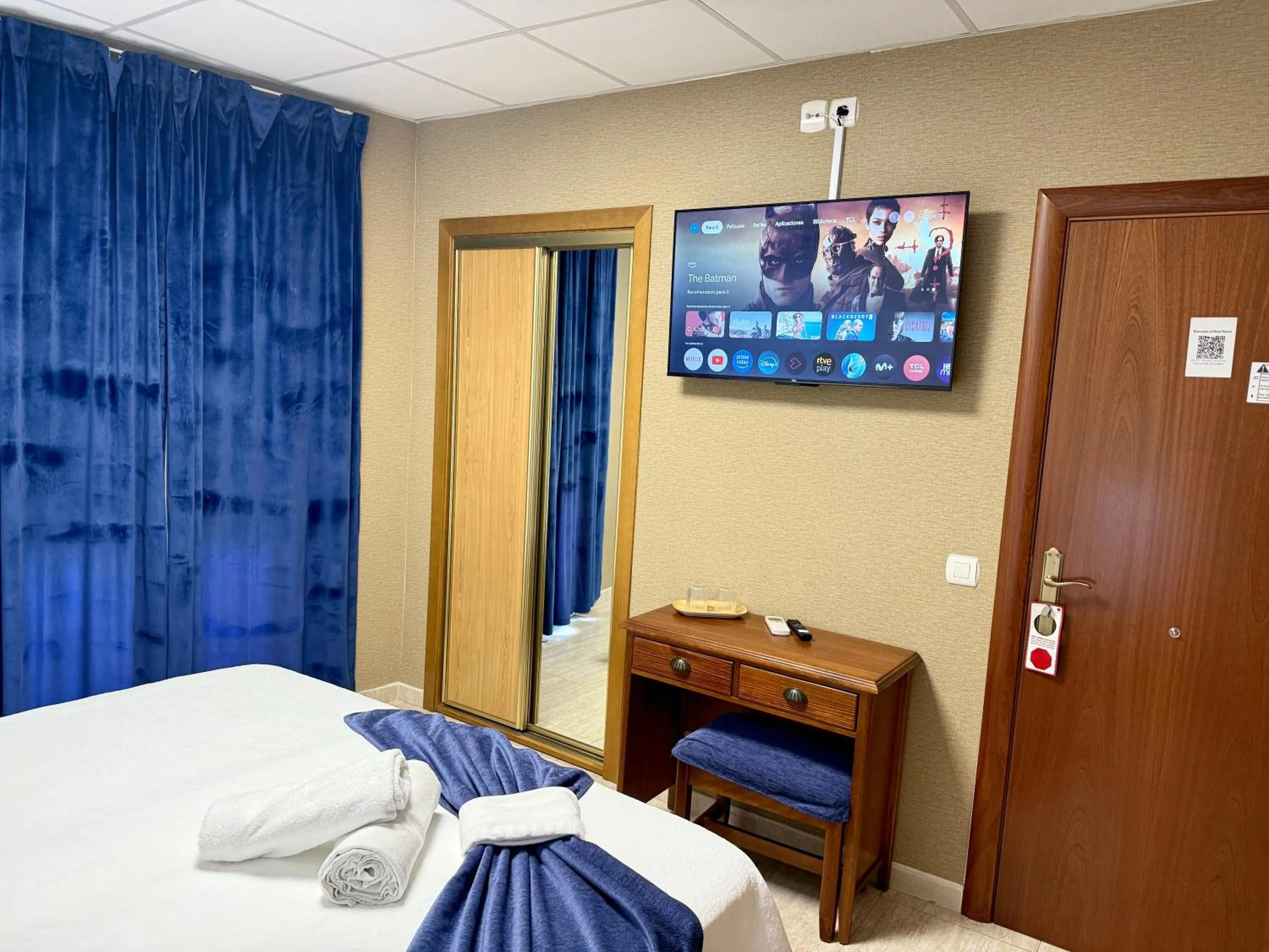 Bed in Hotel Sancho