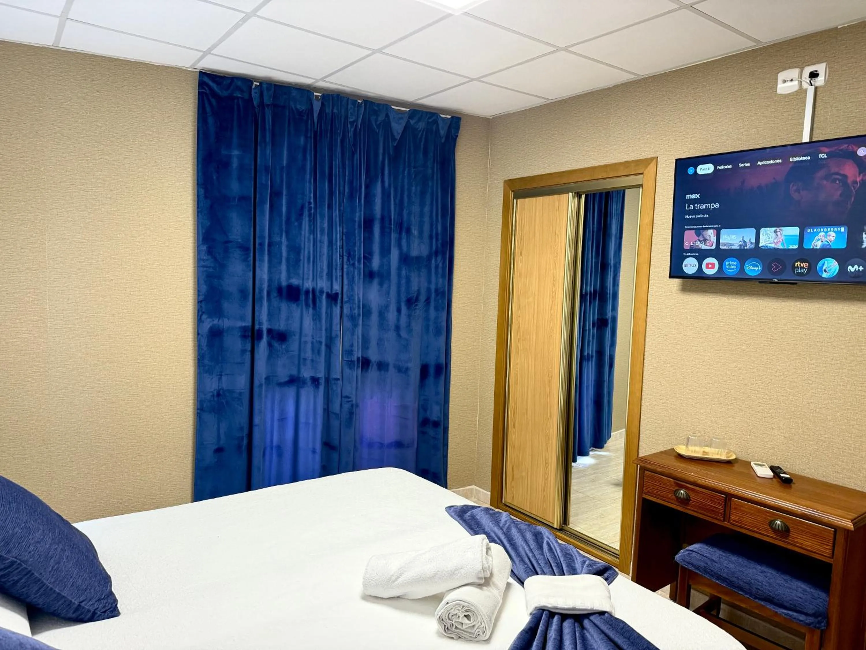 Bed in Hotel Sancho