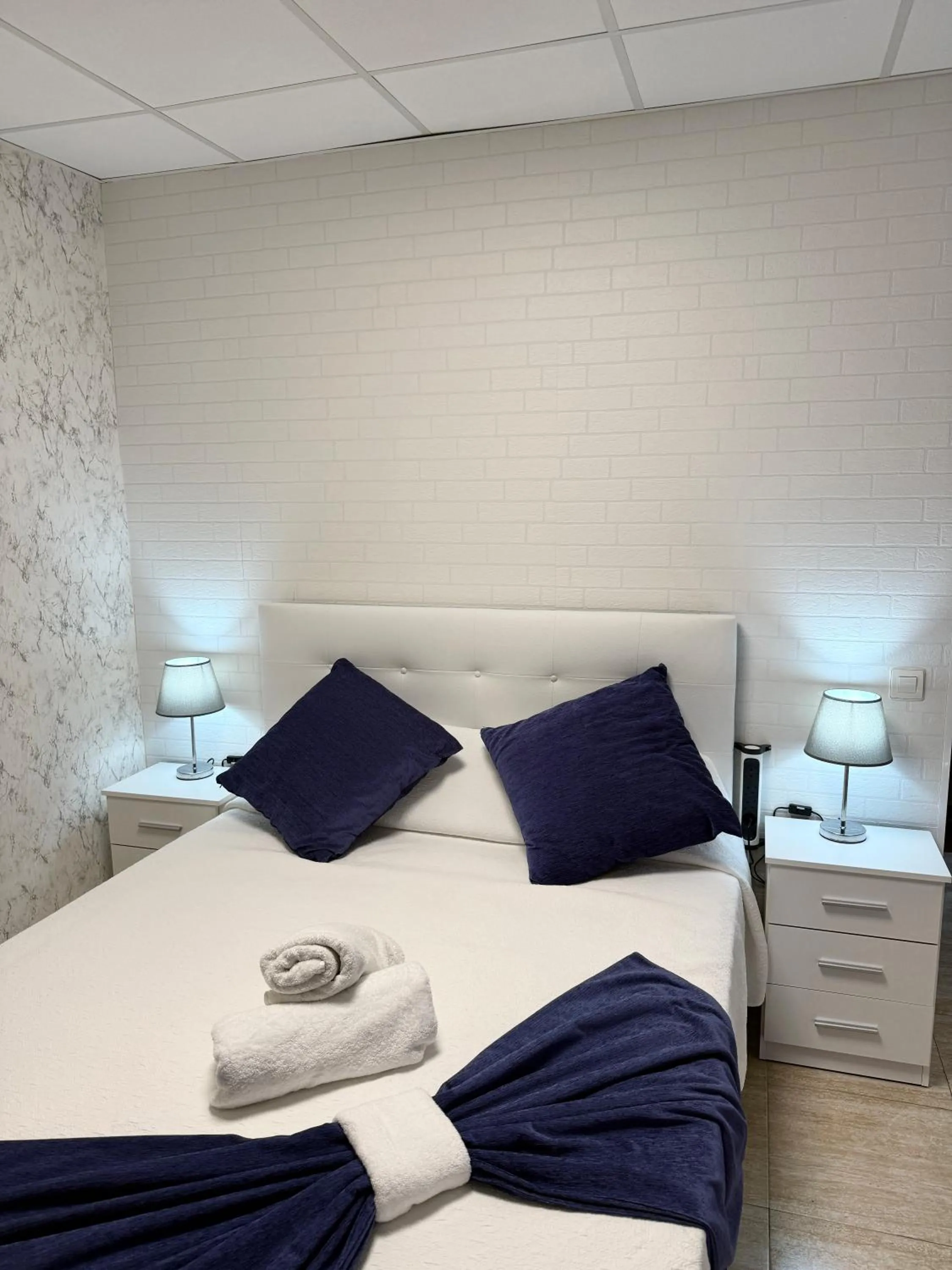 Bed in Hotel Sancho