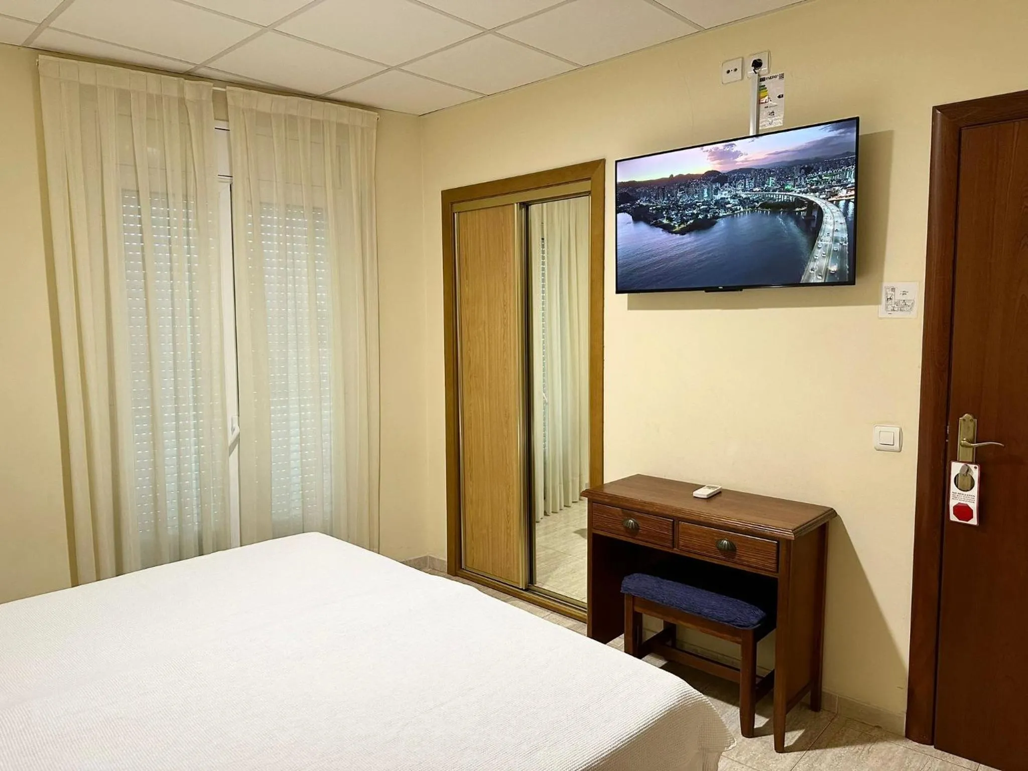 Bed in Hotel Sancho