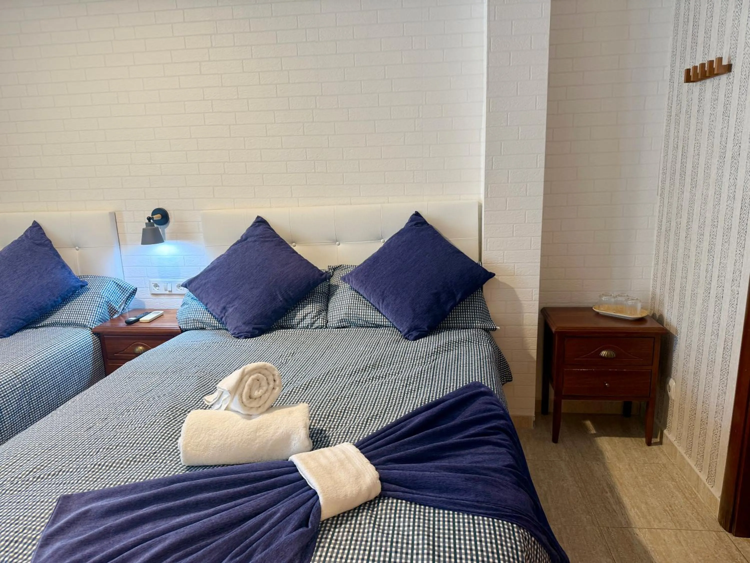 Bed in Hotel Sancho