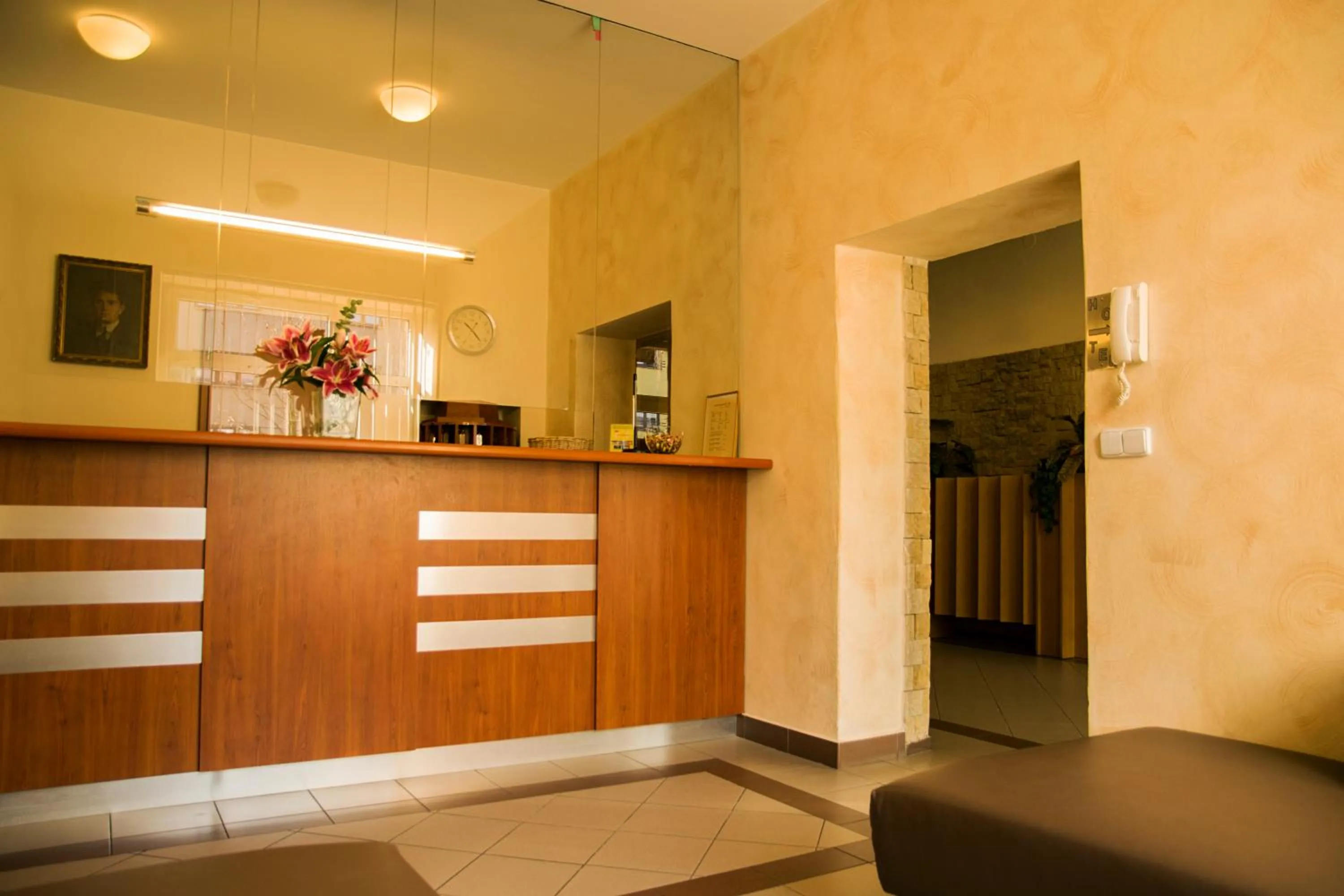 Lobby or reception in Hotel Karel IV.