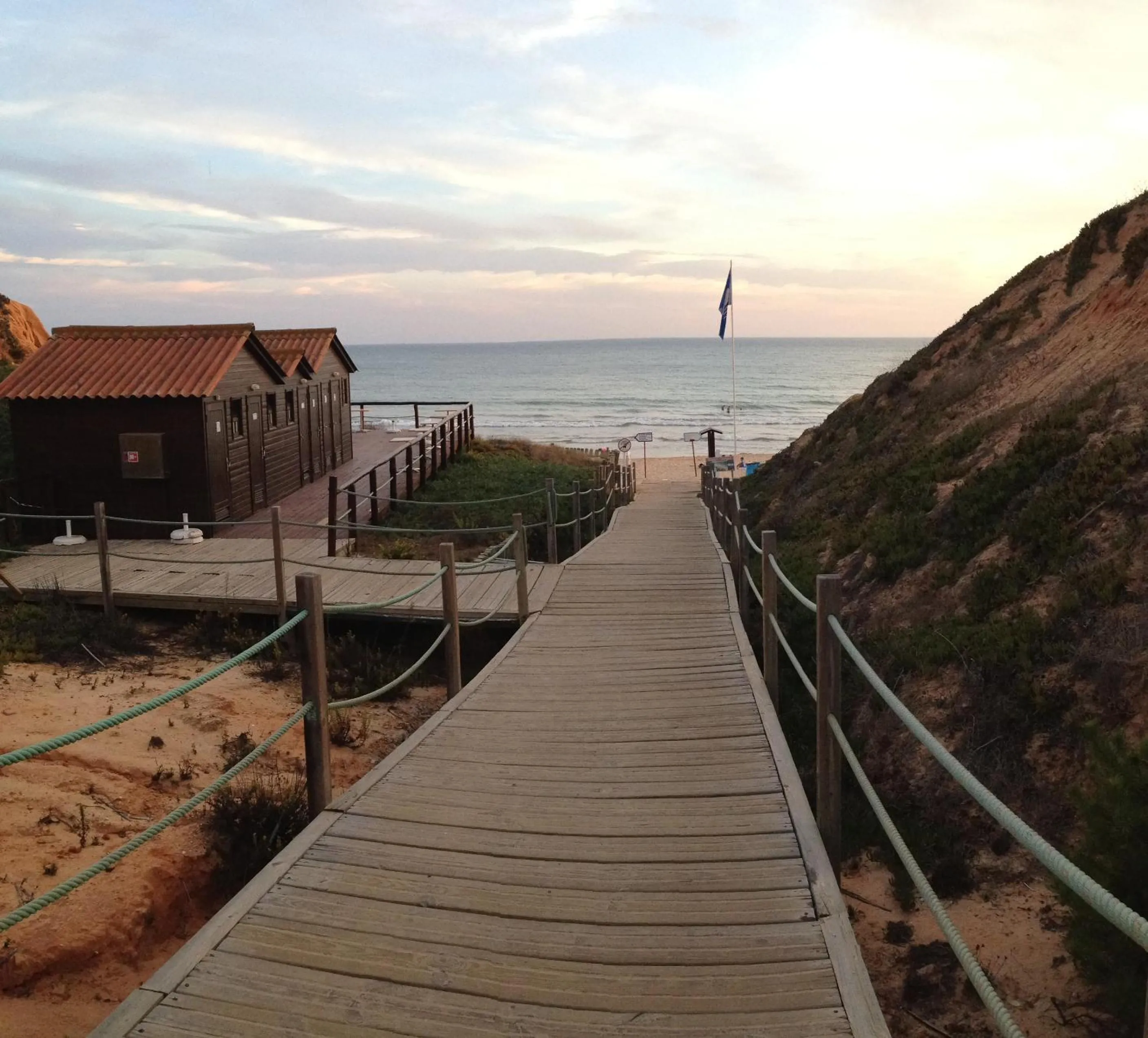 Sunrise in Lovely Studio Marta on the beach Falesia, Albufeira