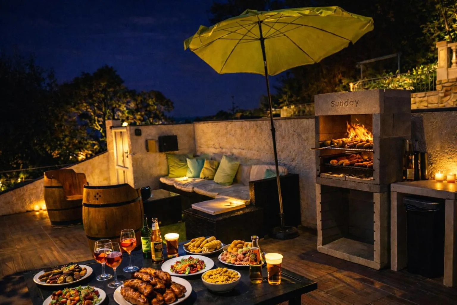 BBQ facilities in Villa le dauphin Meschers 4 étoiles vu Mer