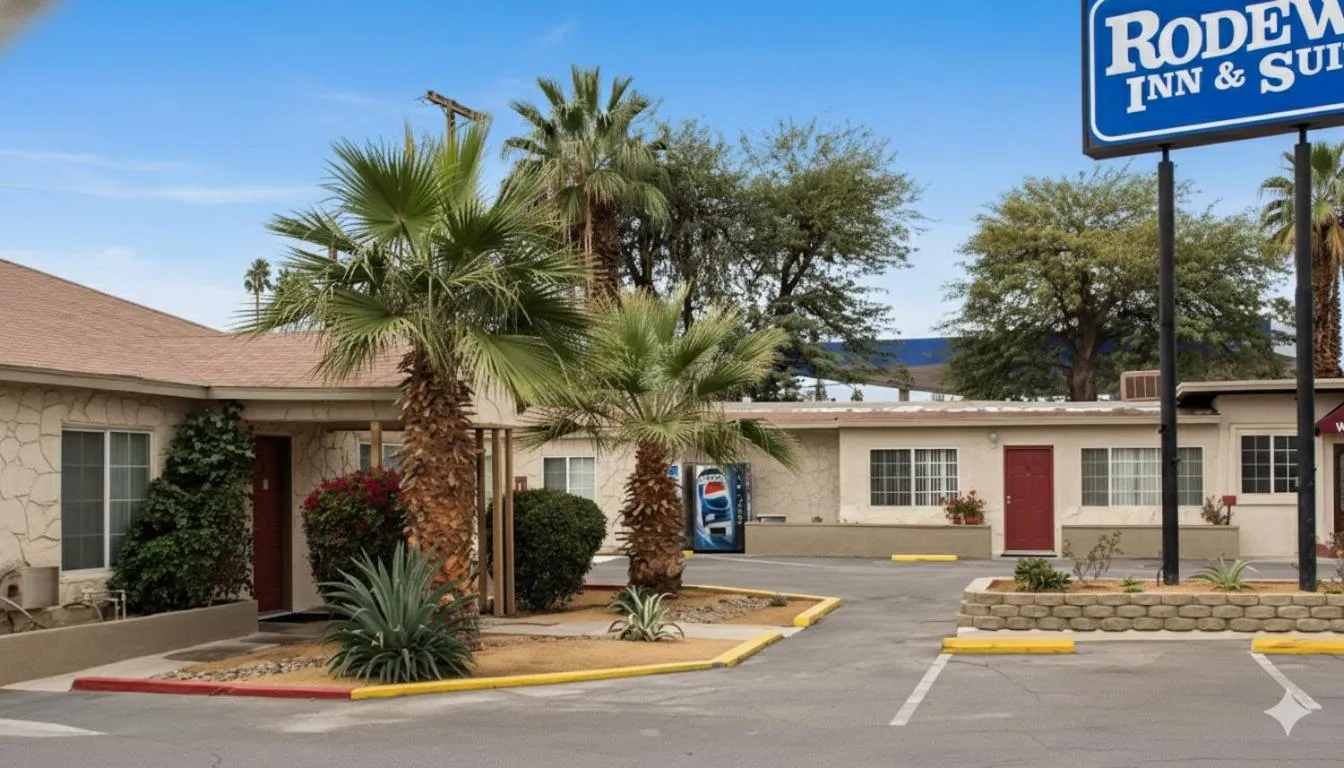 Property logo or sign in Rodeway Inn near Coachella