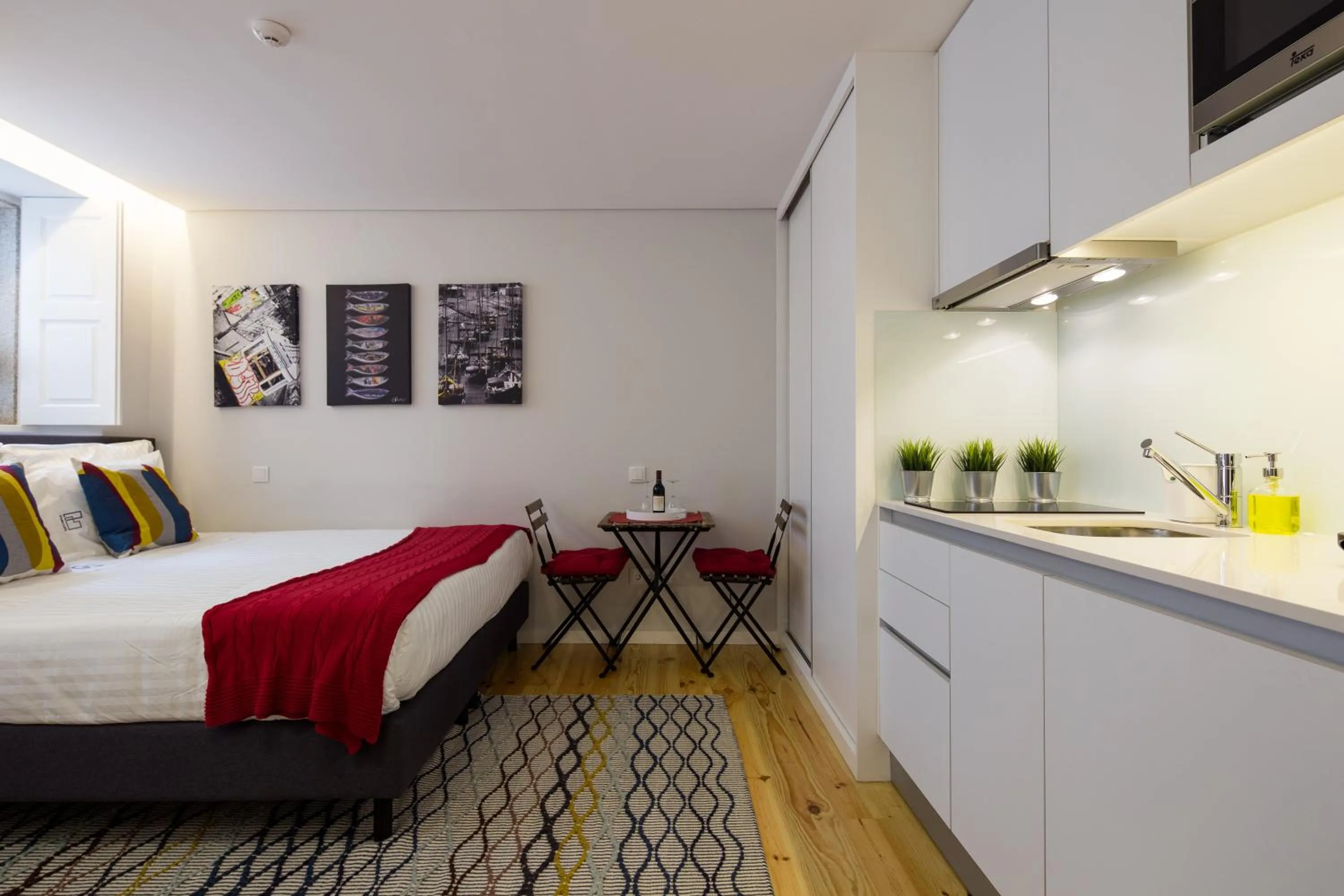 Kitchen or kitchenette, Bed in Virtudes City Lofts