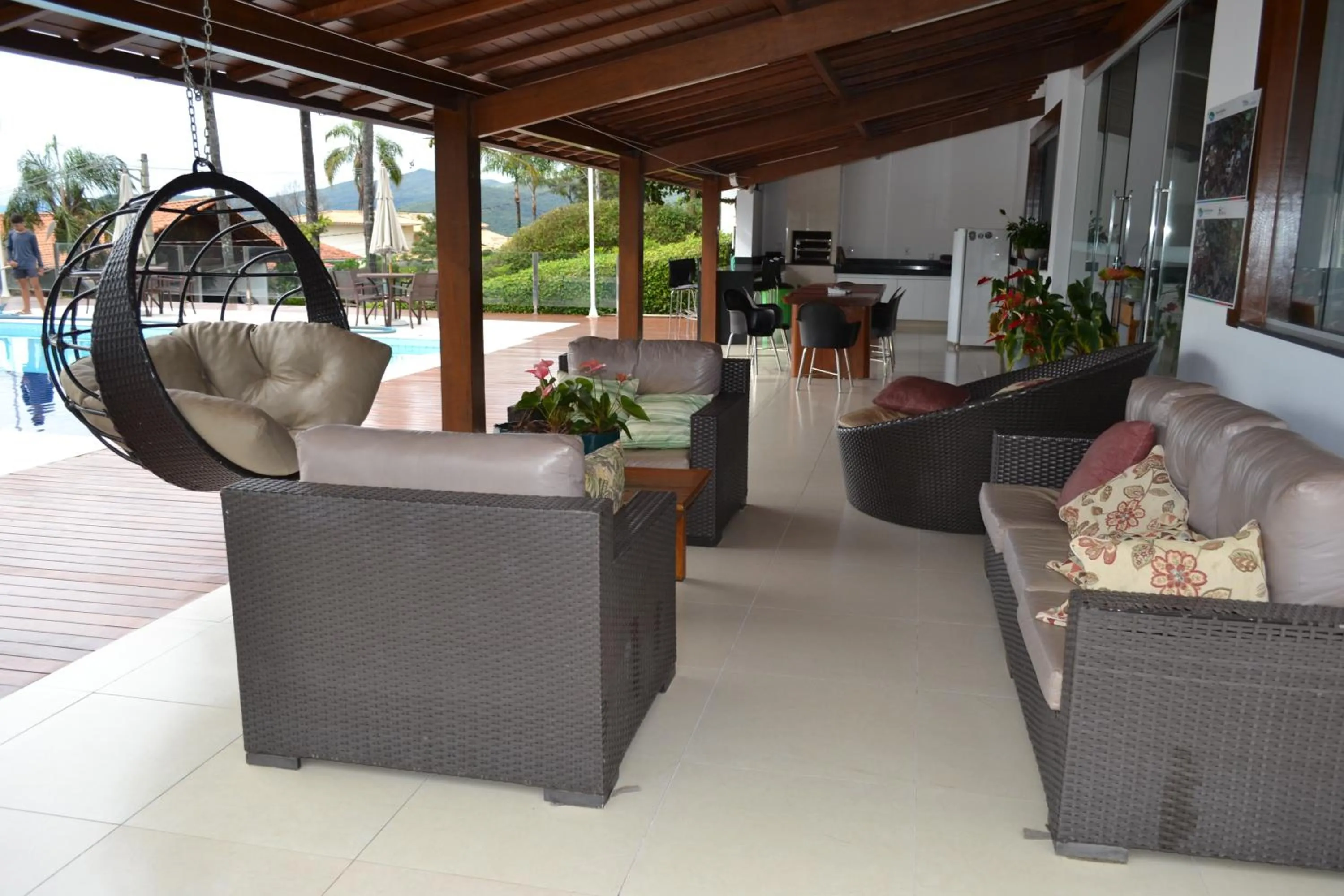 Seating area in Pousada Suítes do Lago