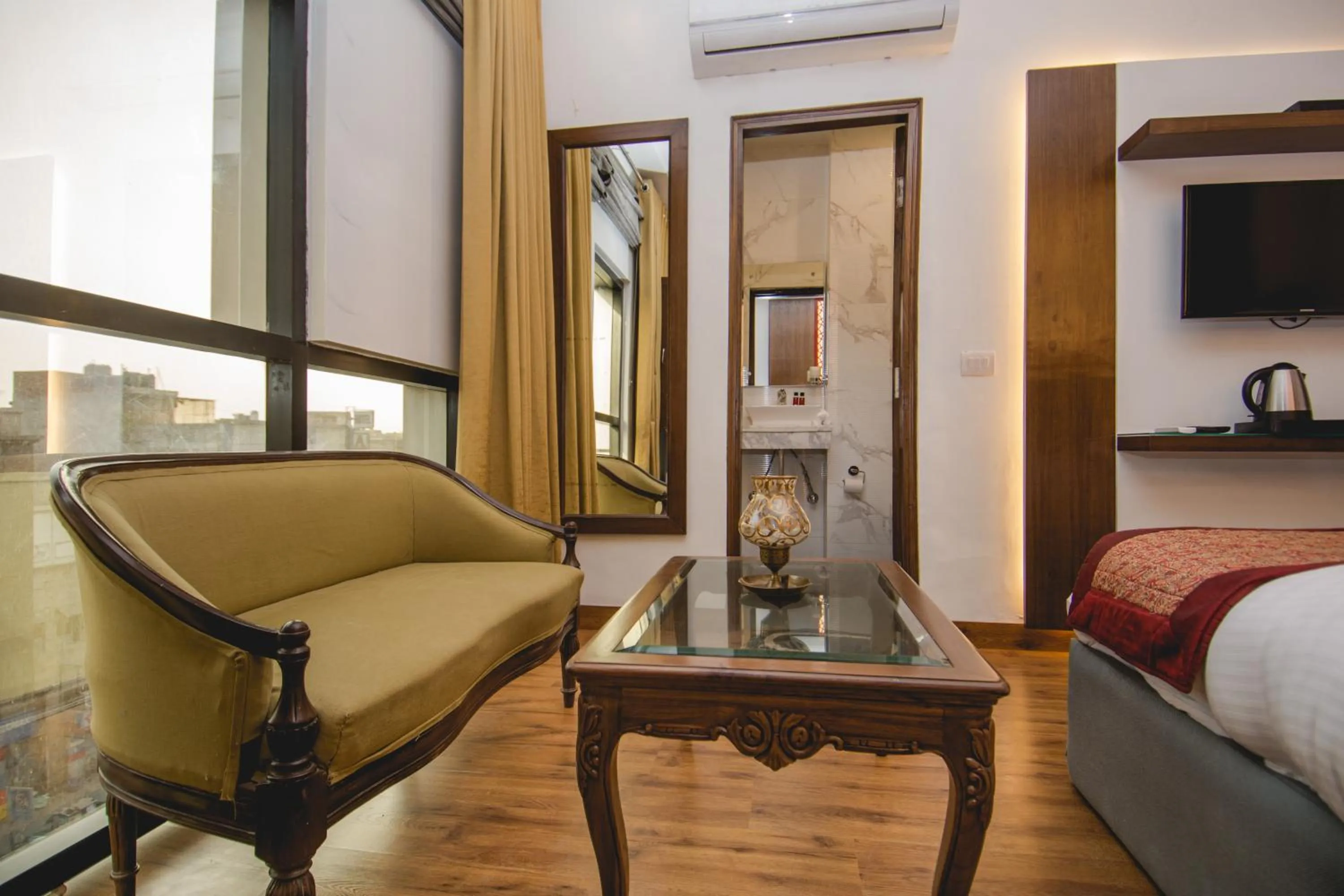 Seating area in Hotel Sita International