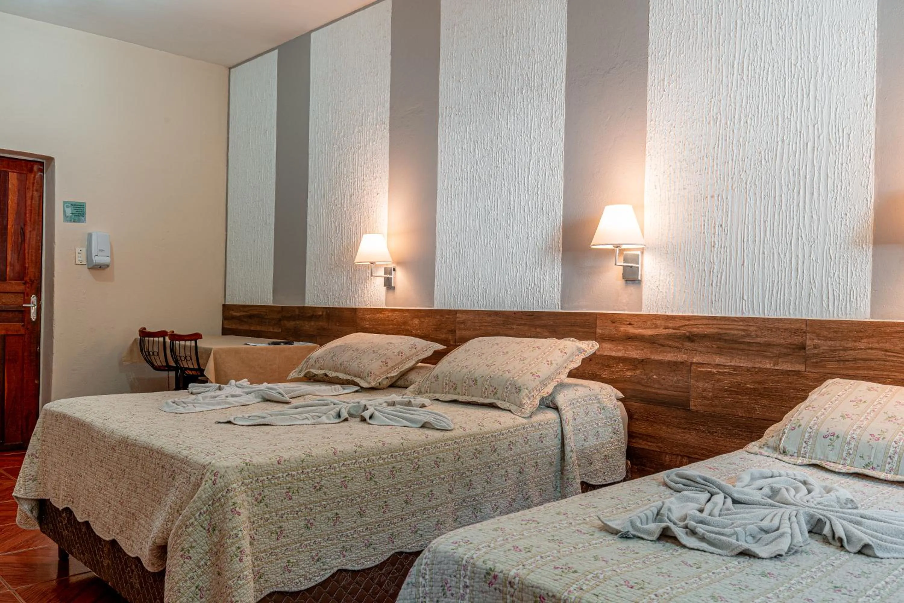 Bed in Hotel Fazenda Santa Barbara