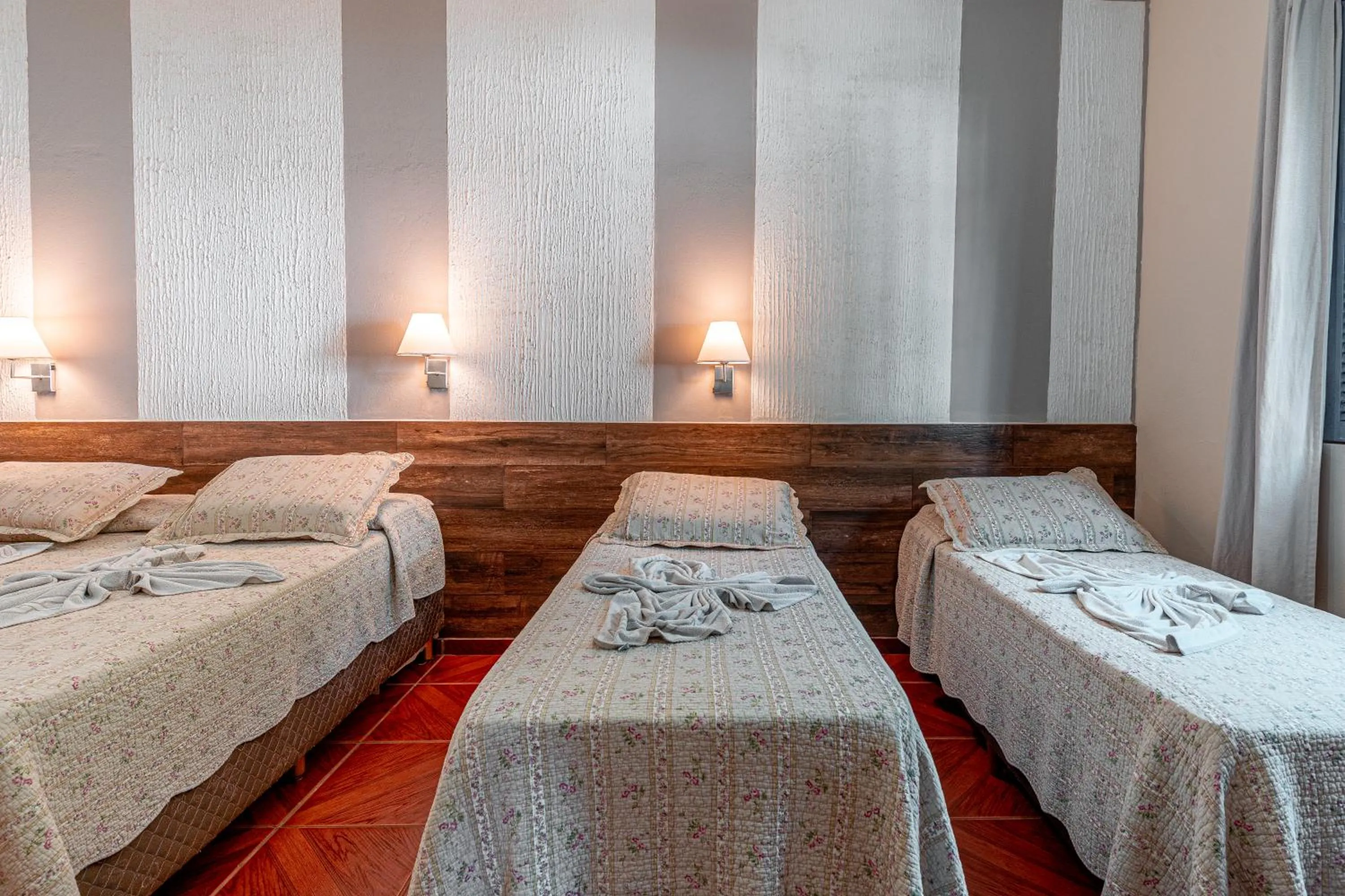 Bed in Hotel Fazenda Santa Barbara