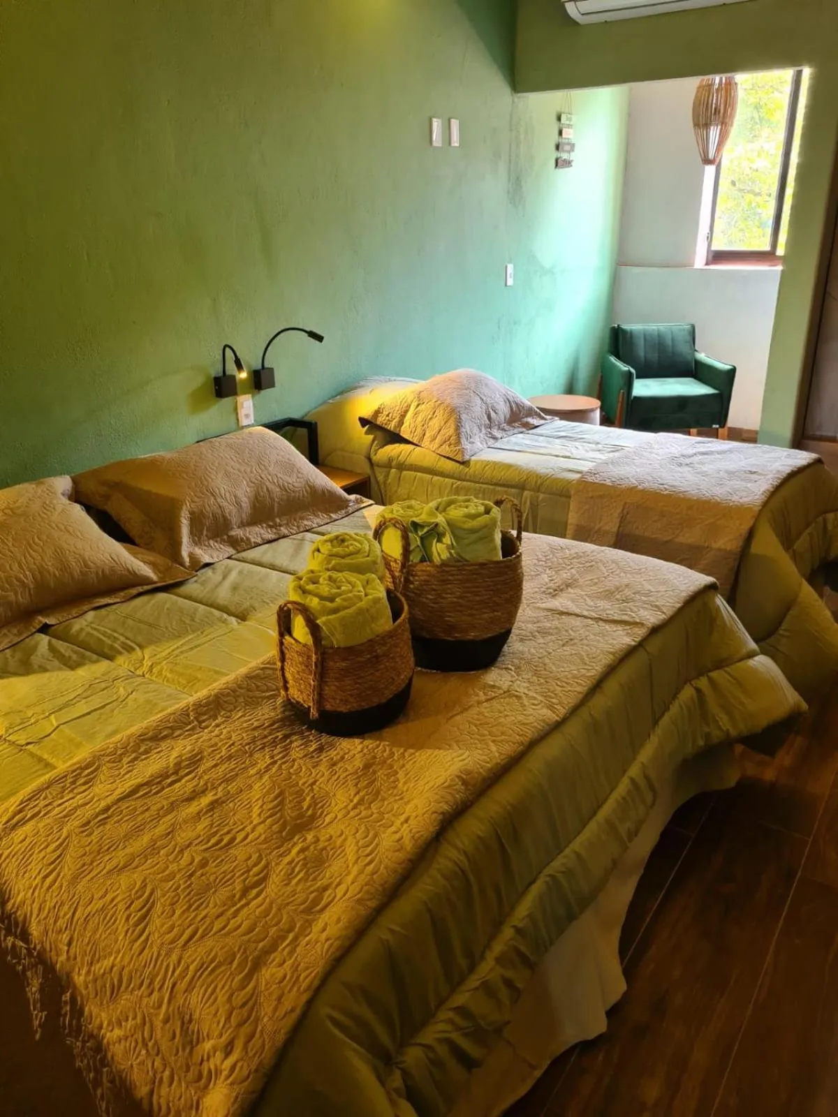 Bed in Hotel Fazenda Santa Barbara