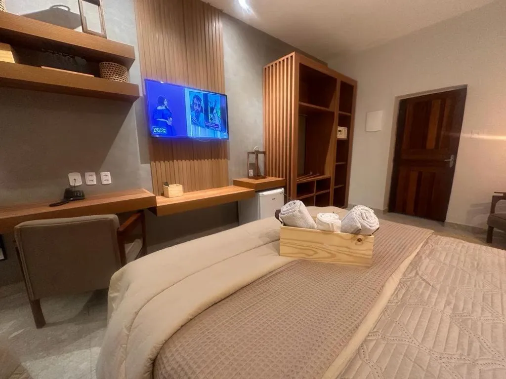 Bed in Hotel Fazenda Santa Barbara