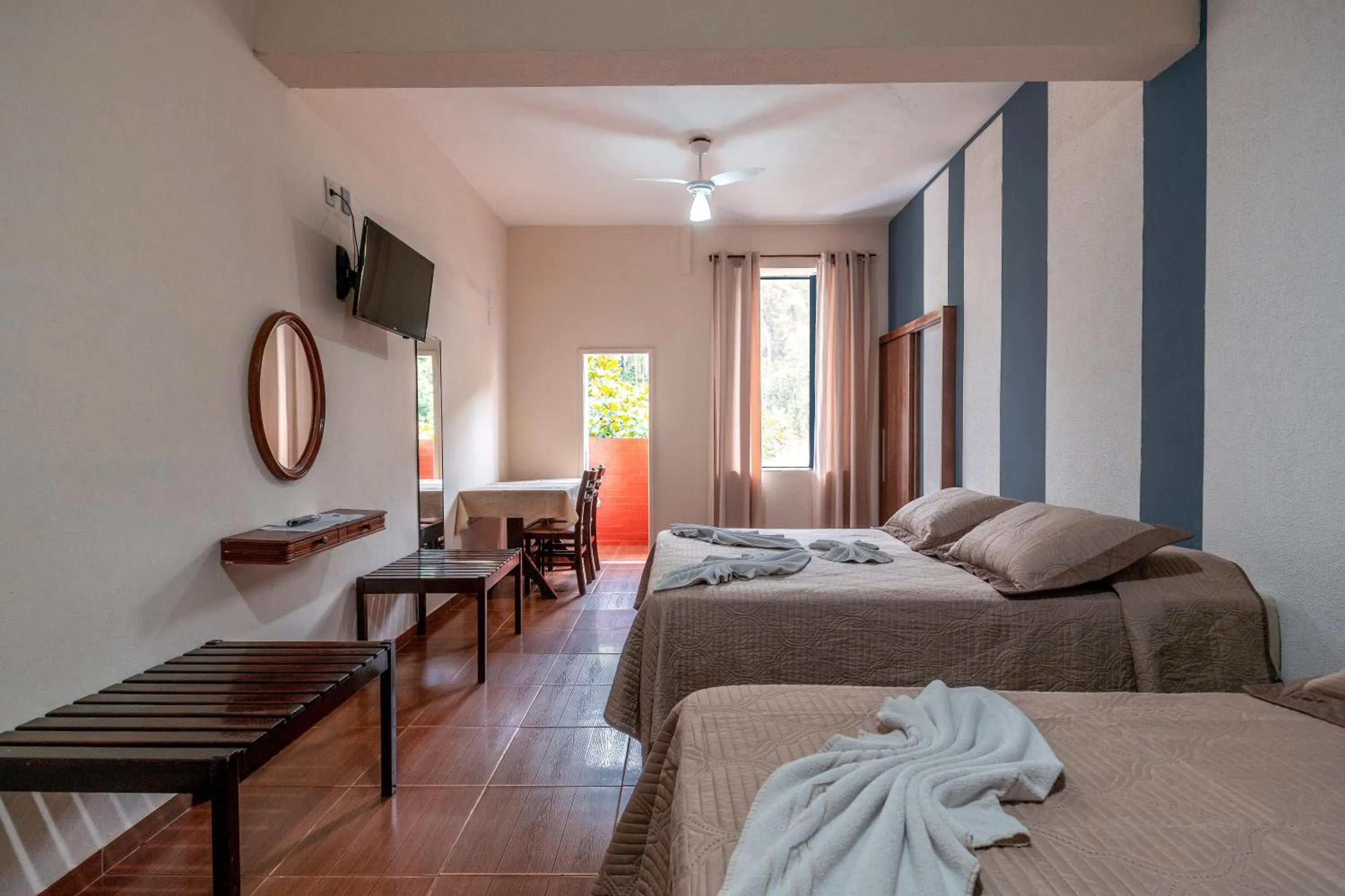 Bed in Hotel Fazenda Santa Barbara