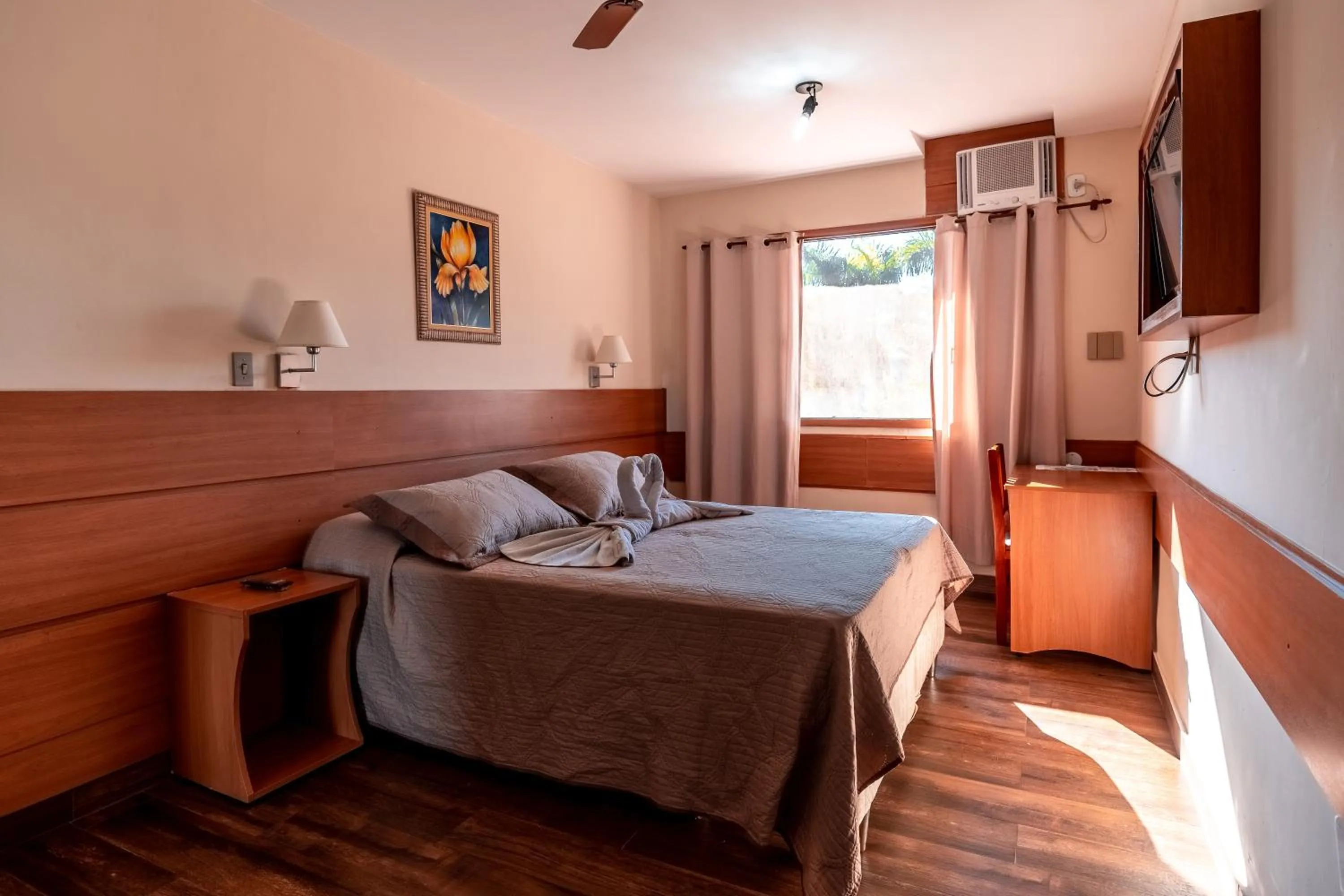 Bed in Hotel Fazenda Santa Barbara