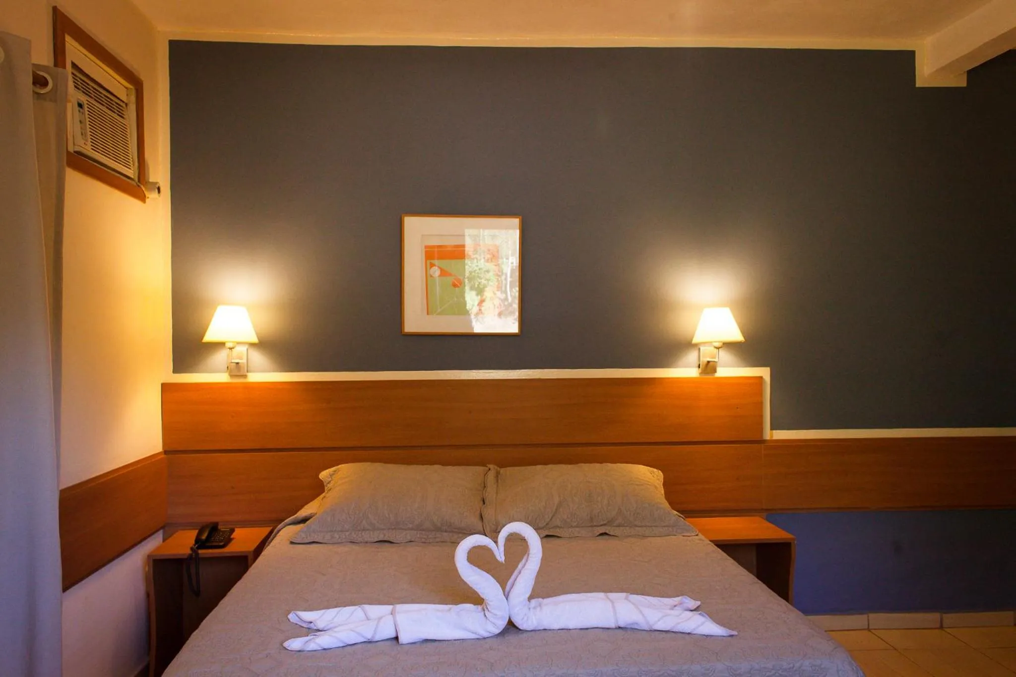 Bed in Hotel Fazenda Santa Barbara