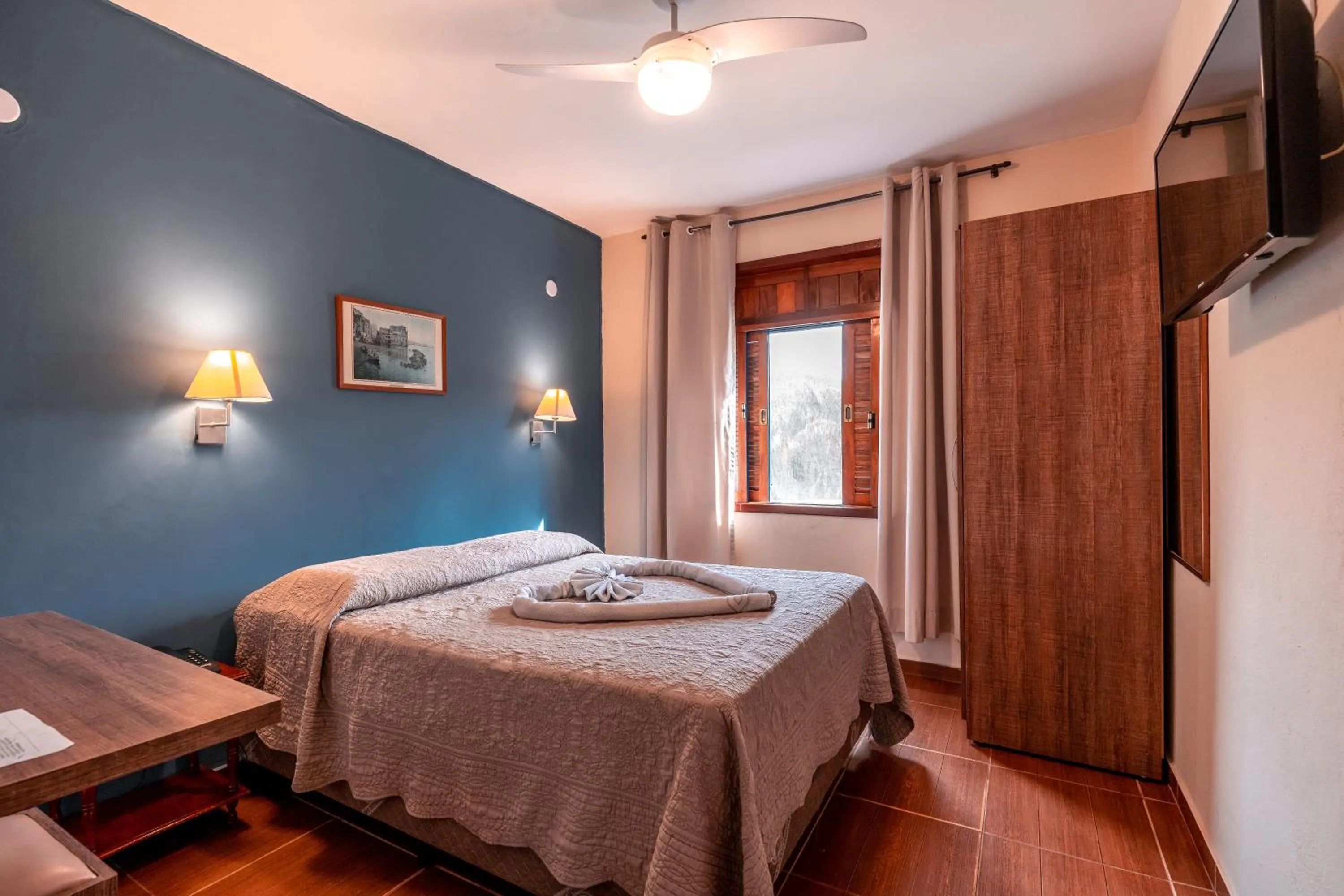 Bed in Hotel Fazenda Santa Barbara