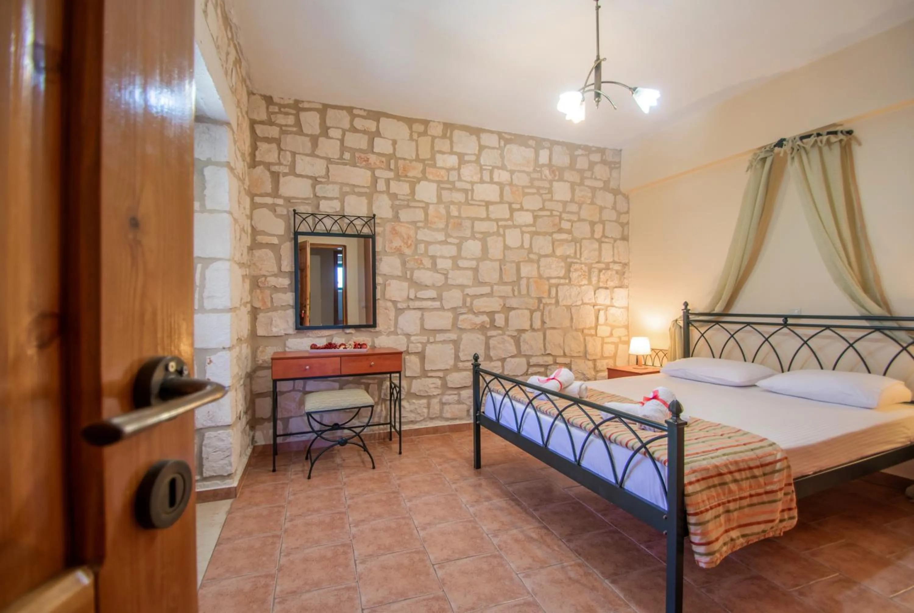 Bed in Ammos Zante Villas