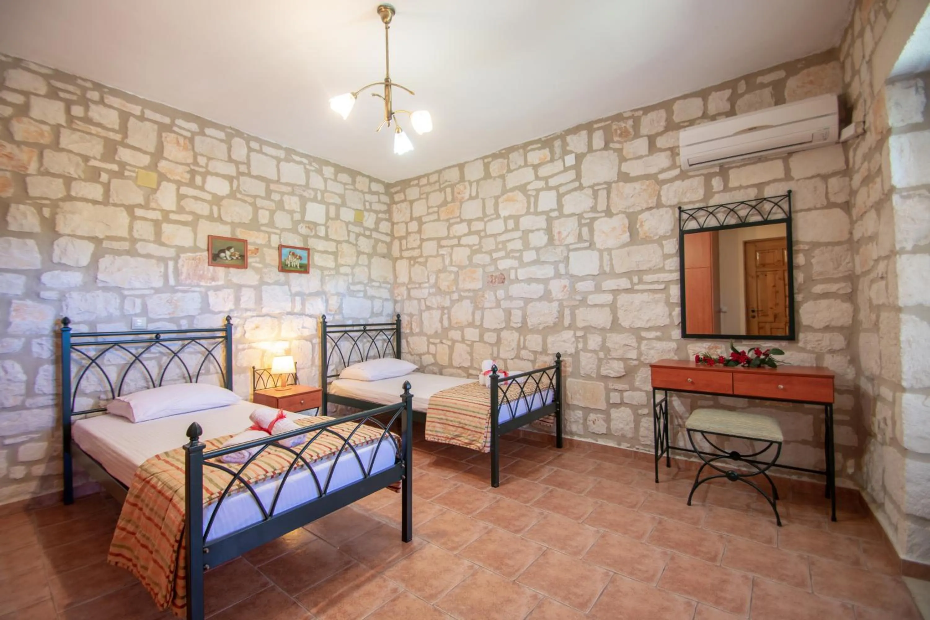 Bed in Ammos Zante Villas