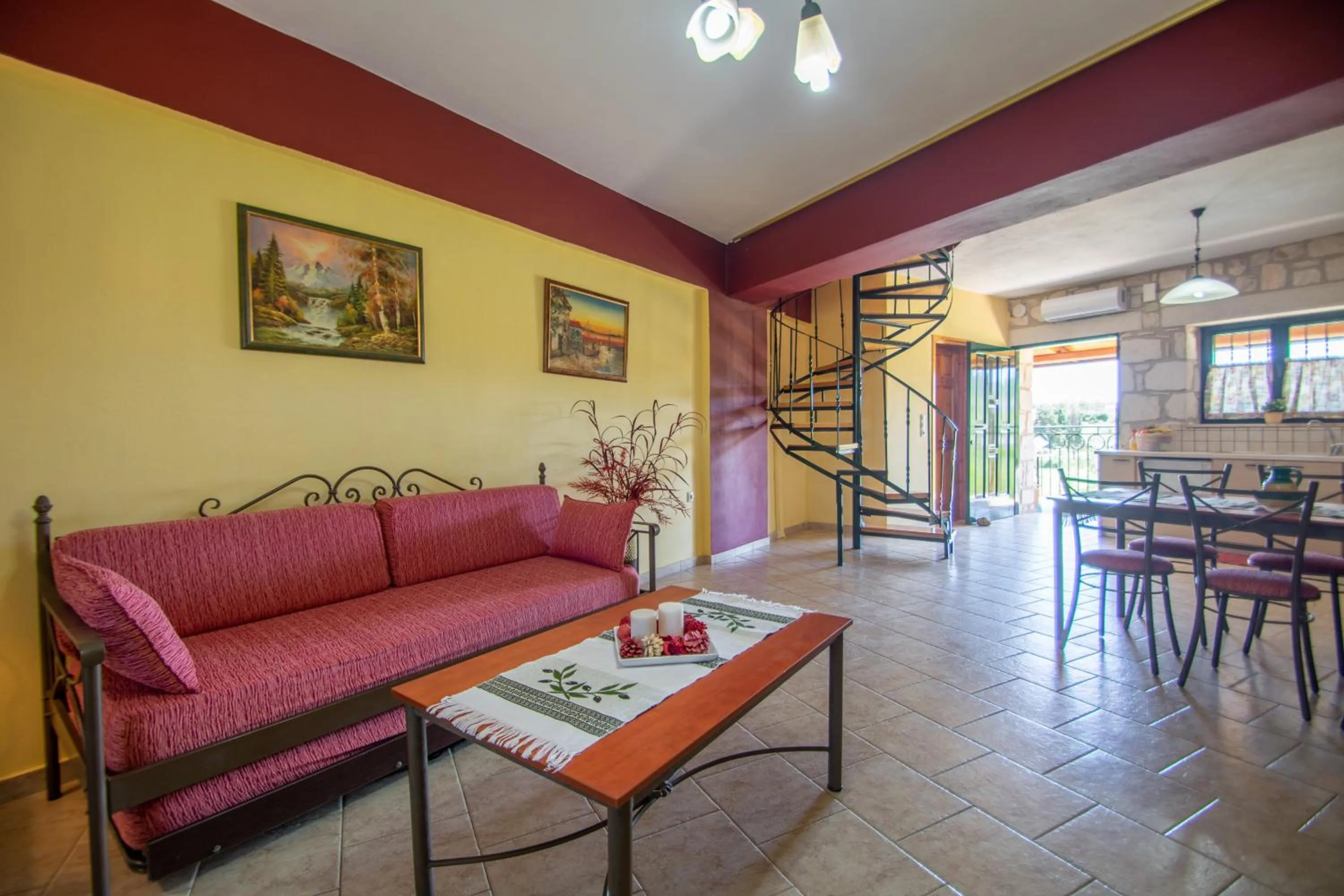 Seating area in Ammos Zante Villas