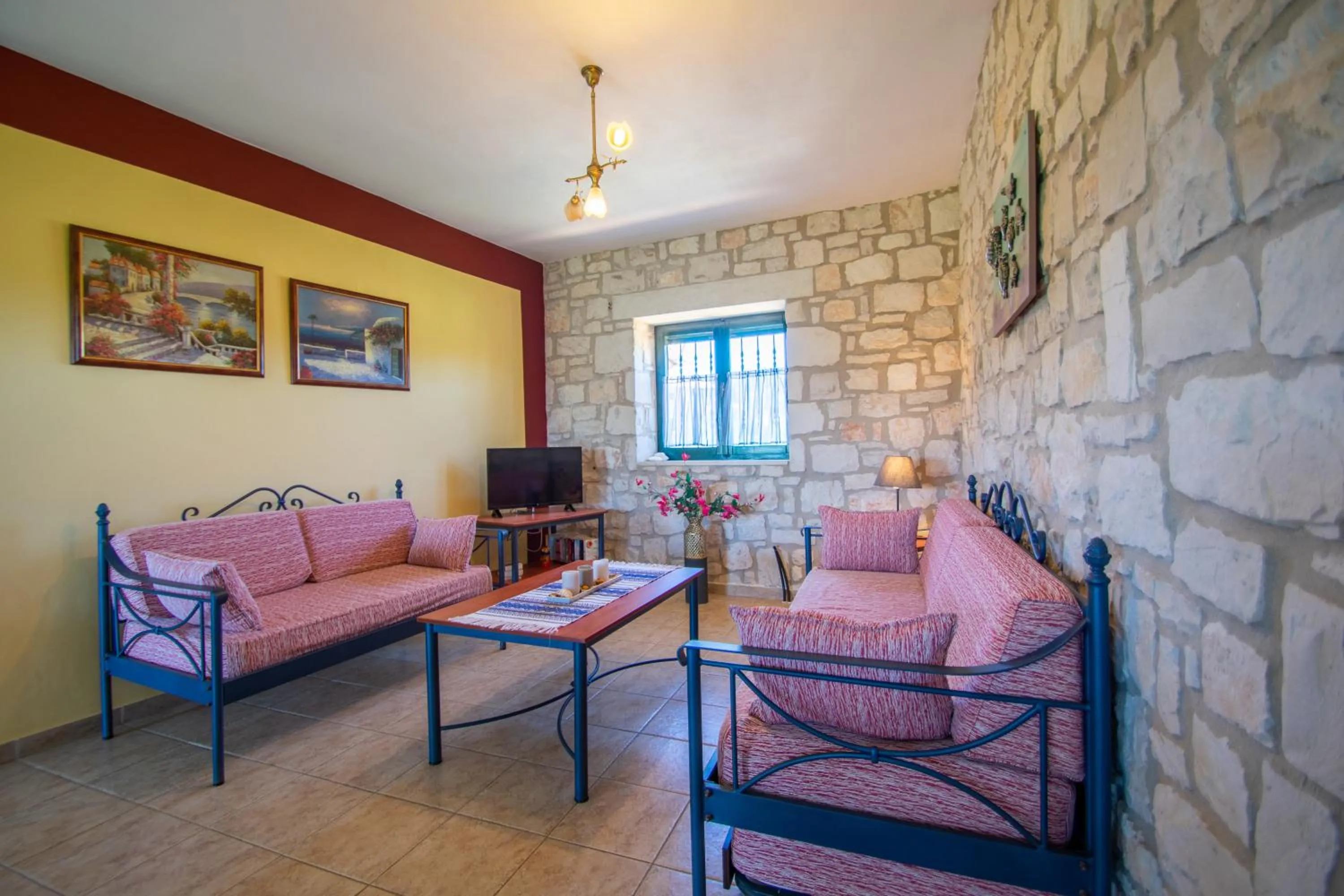 Living room in Ammos Zante Villas