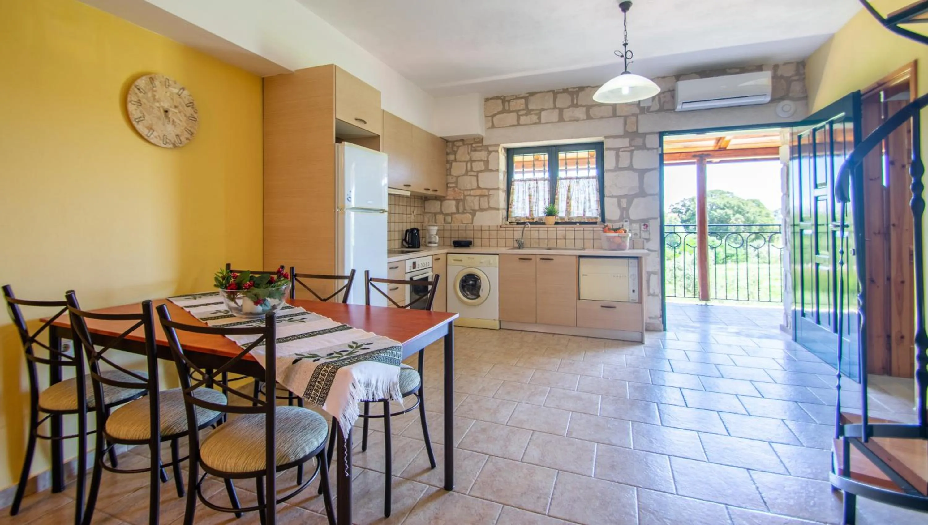 Kitchen or kitchenette in Ammos Zante Villas