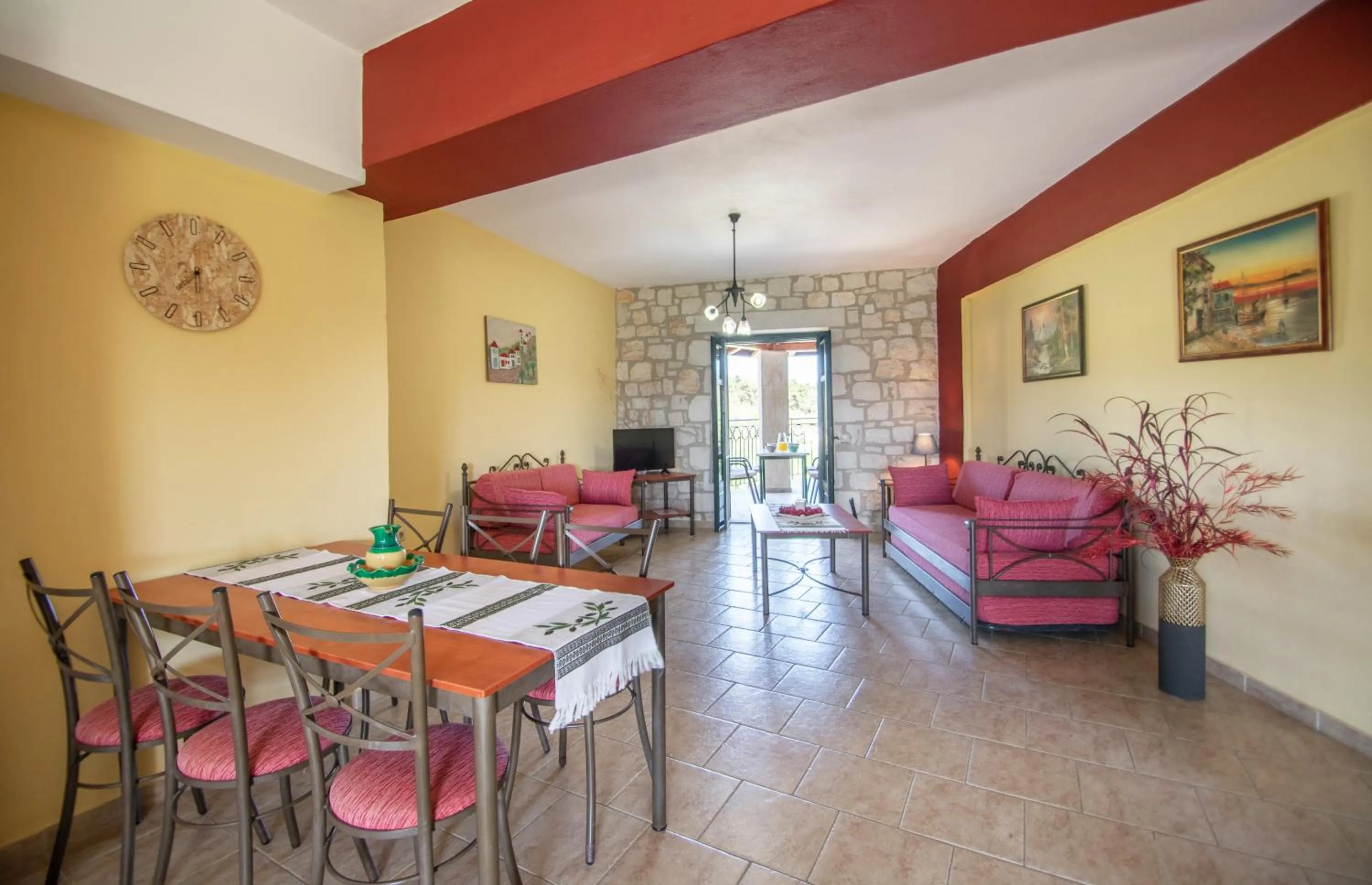 Seating area in Ammos Zante Villas