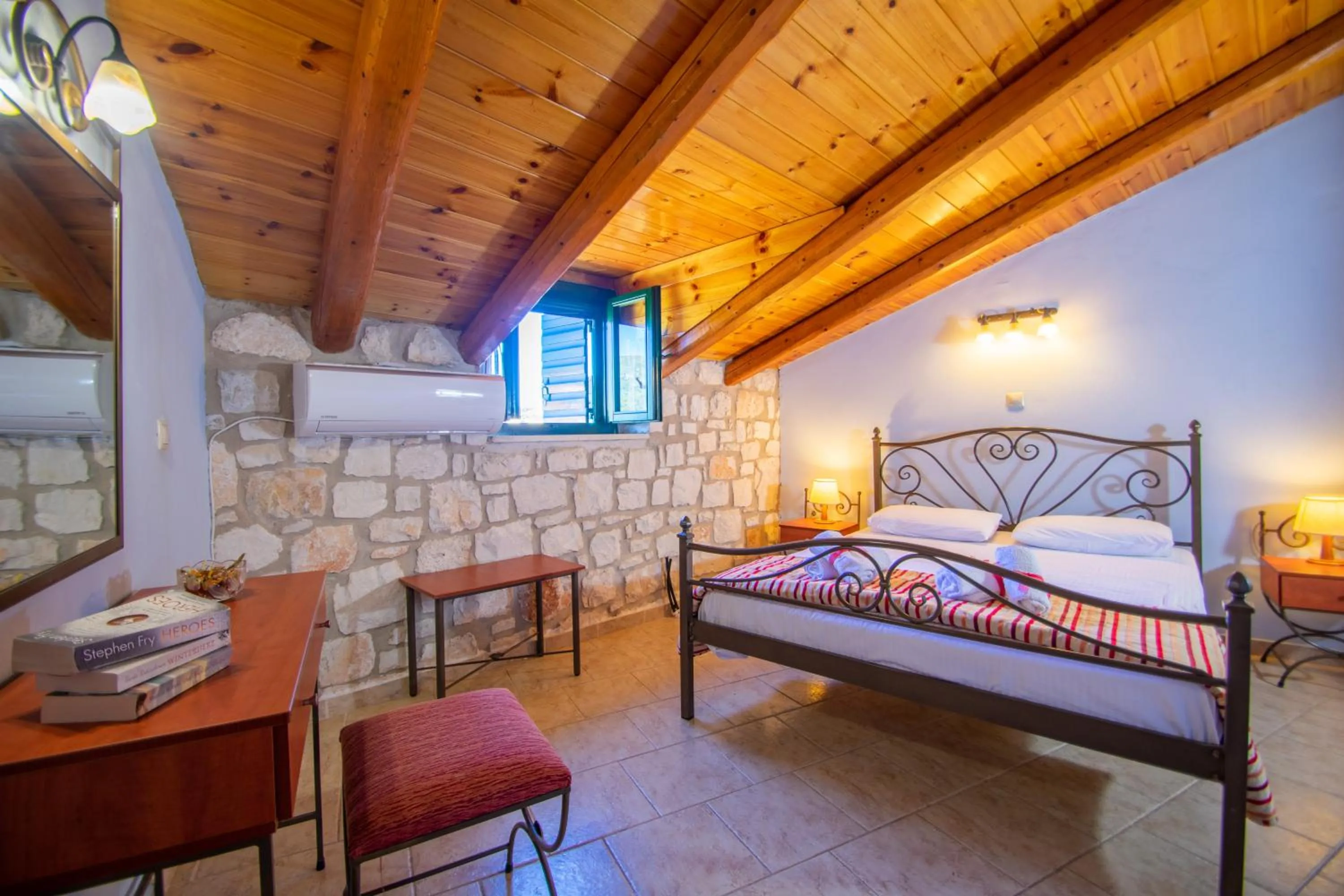 Bed in Ammos Zante Villas