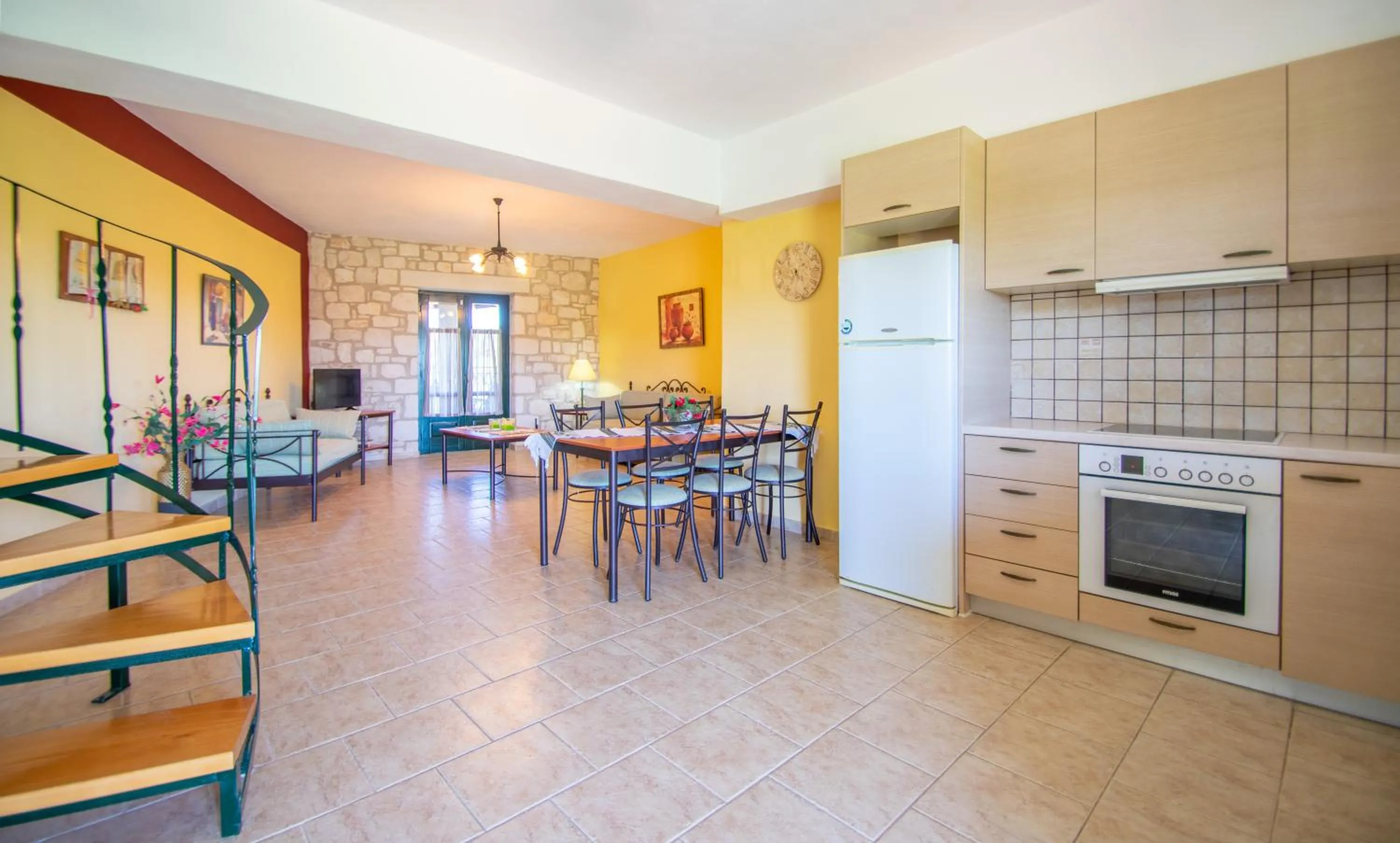 Kitchen or kitchenette in Ammos Zante Villas