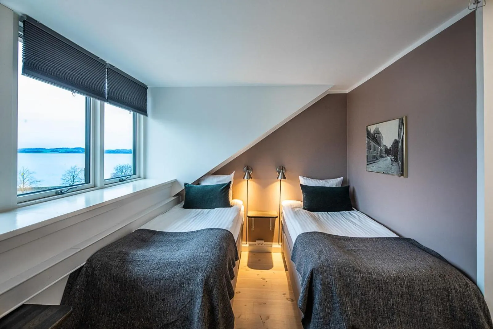 Bed in Hotel Sidesporet