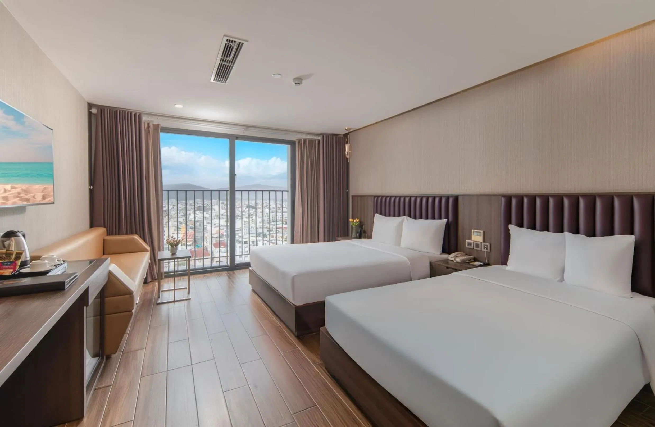 View (from property/room), Bed in V Hotel Nha Trang