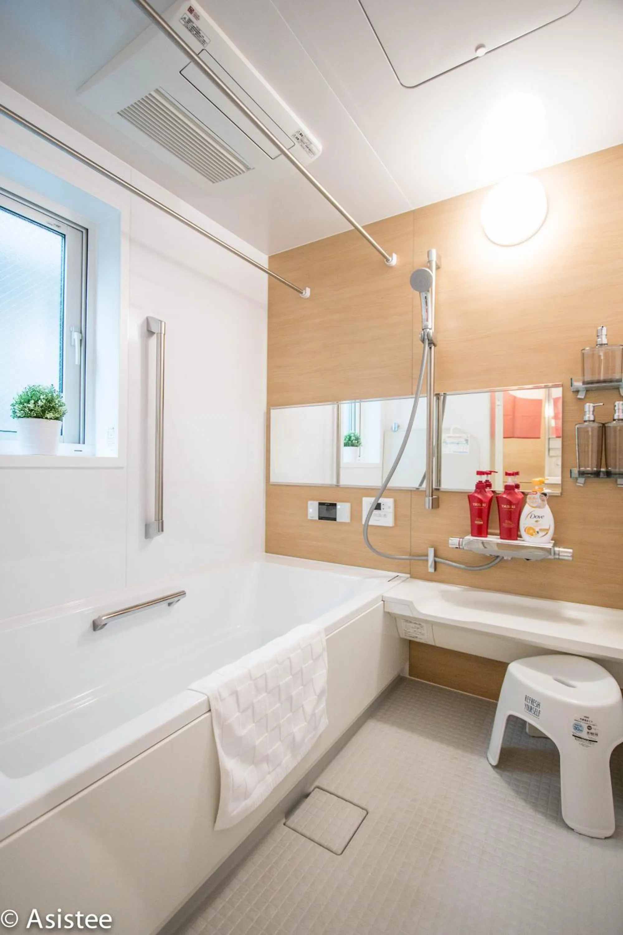 Shower, Bathroom in Modern Machiya-Babacho