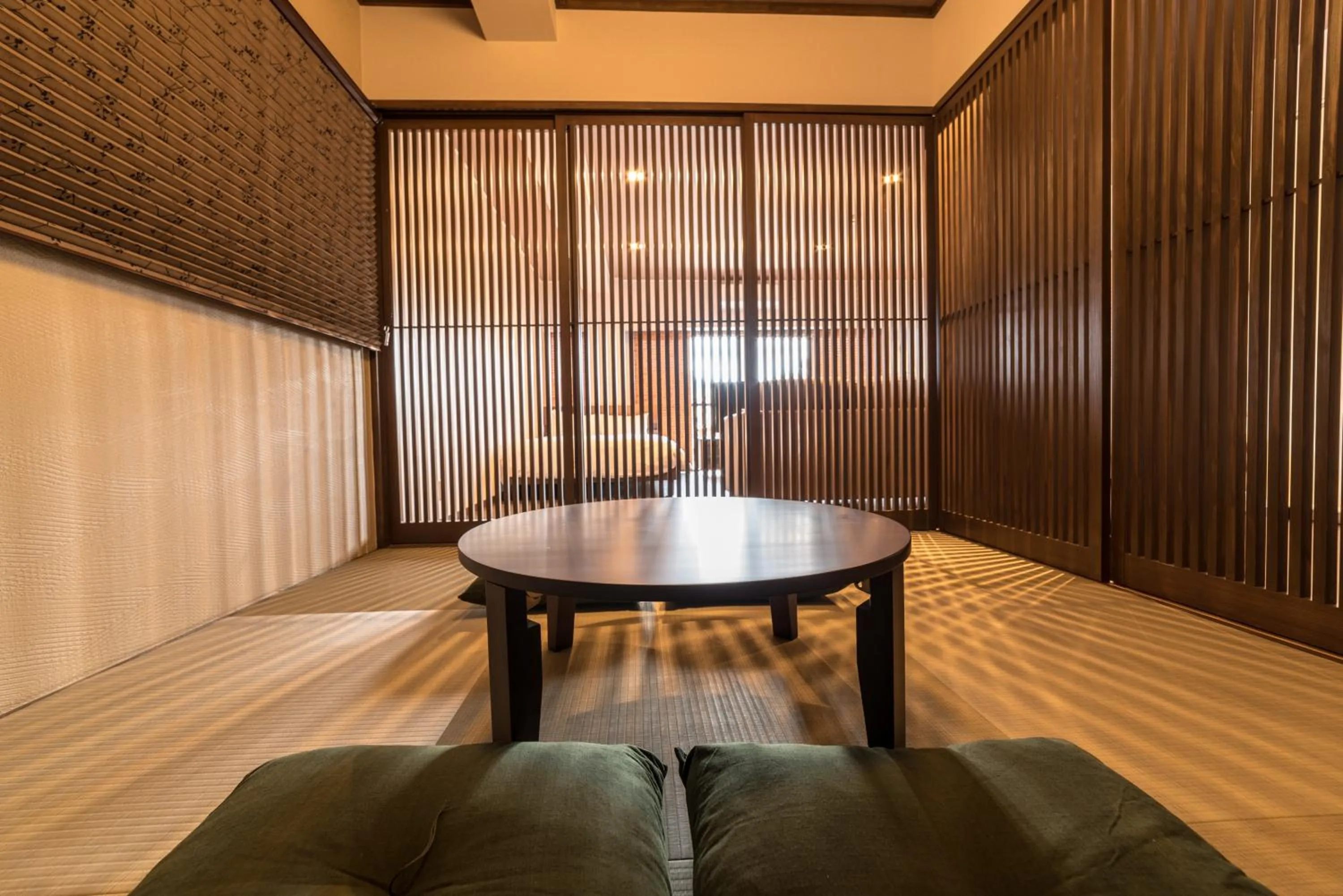 Seating area in Kyoto Riverview House Kyoraku