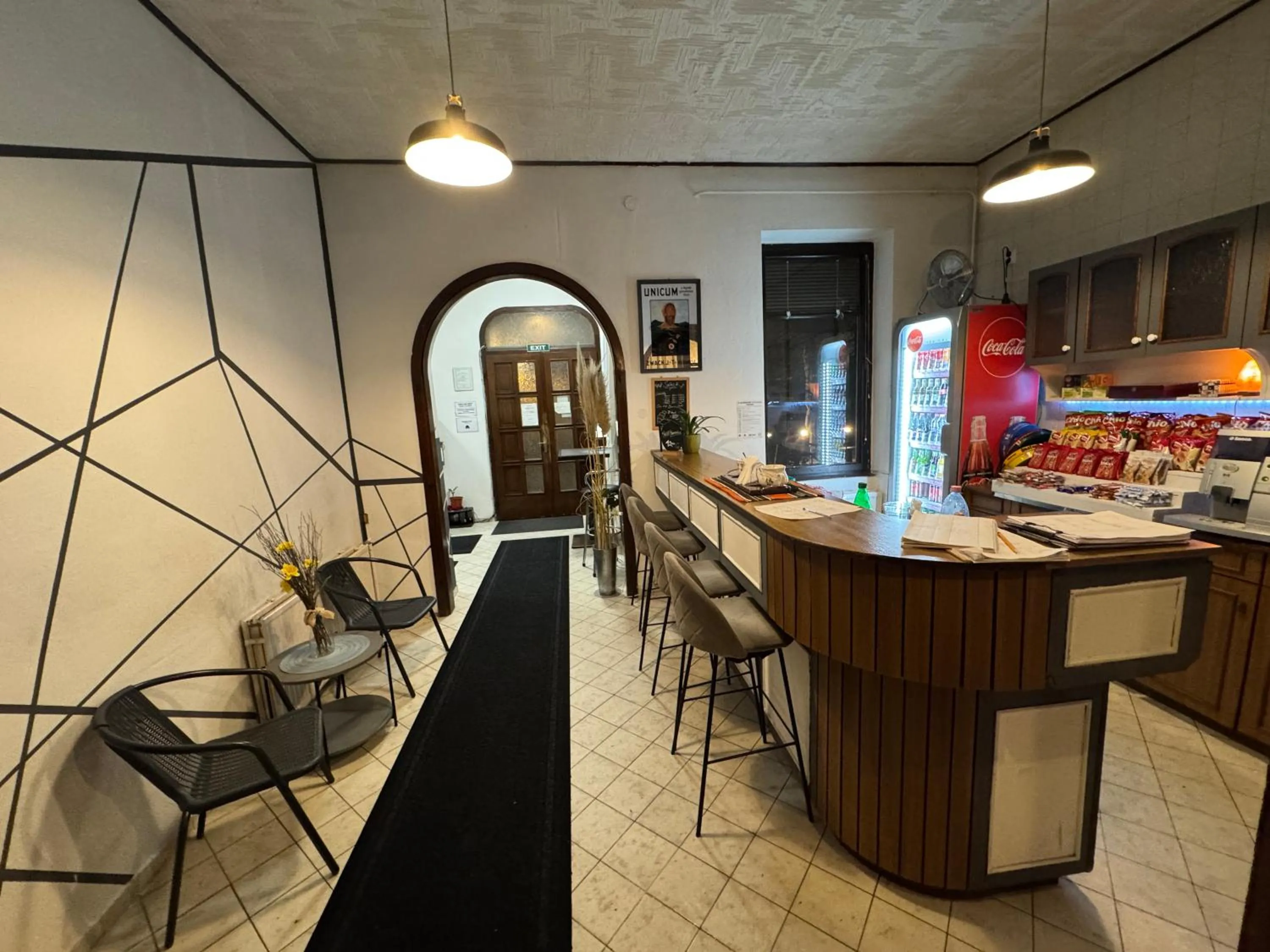 Lobby or reception in Palota Hostel