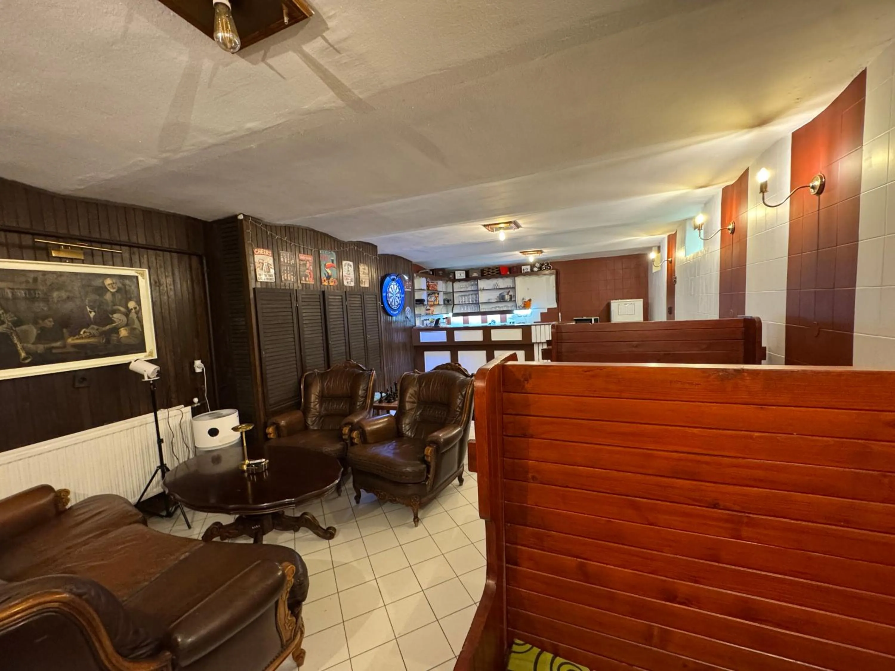 Seating area in Palota Hostel