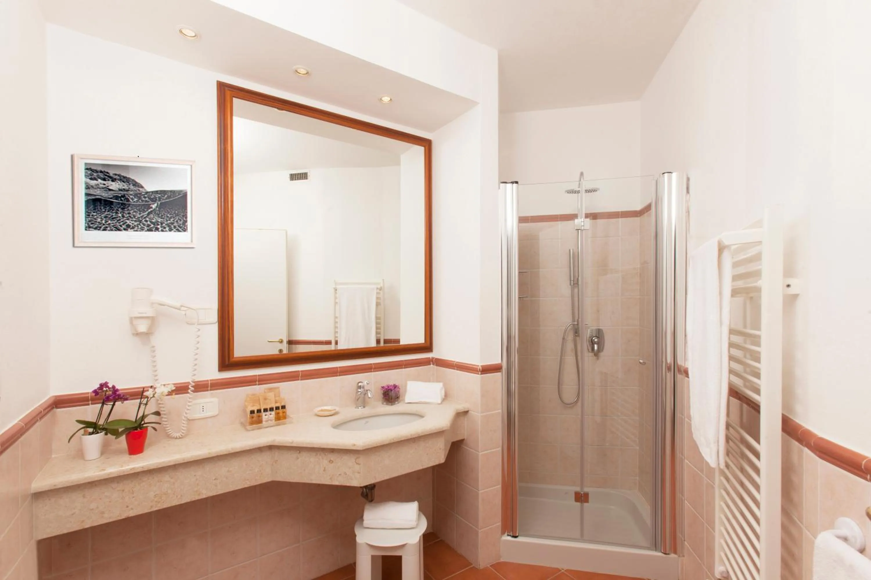 Shower in Hotel Villa Domizia