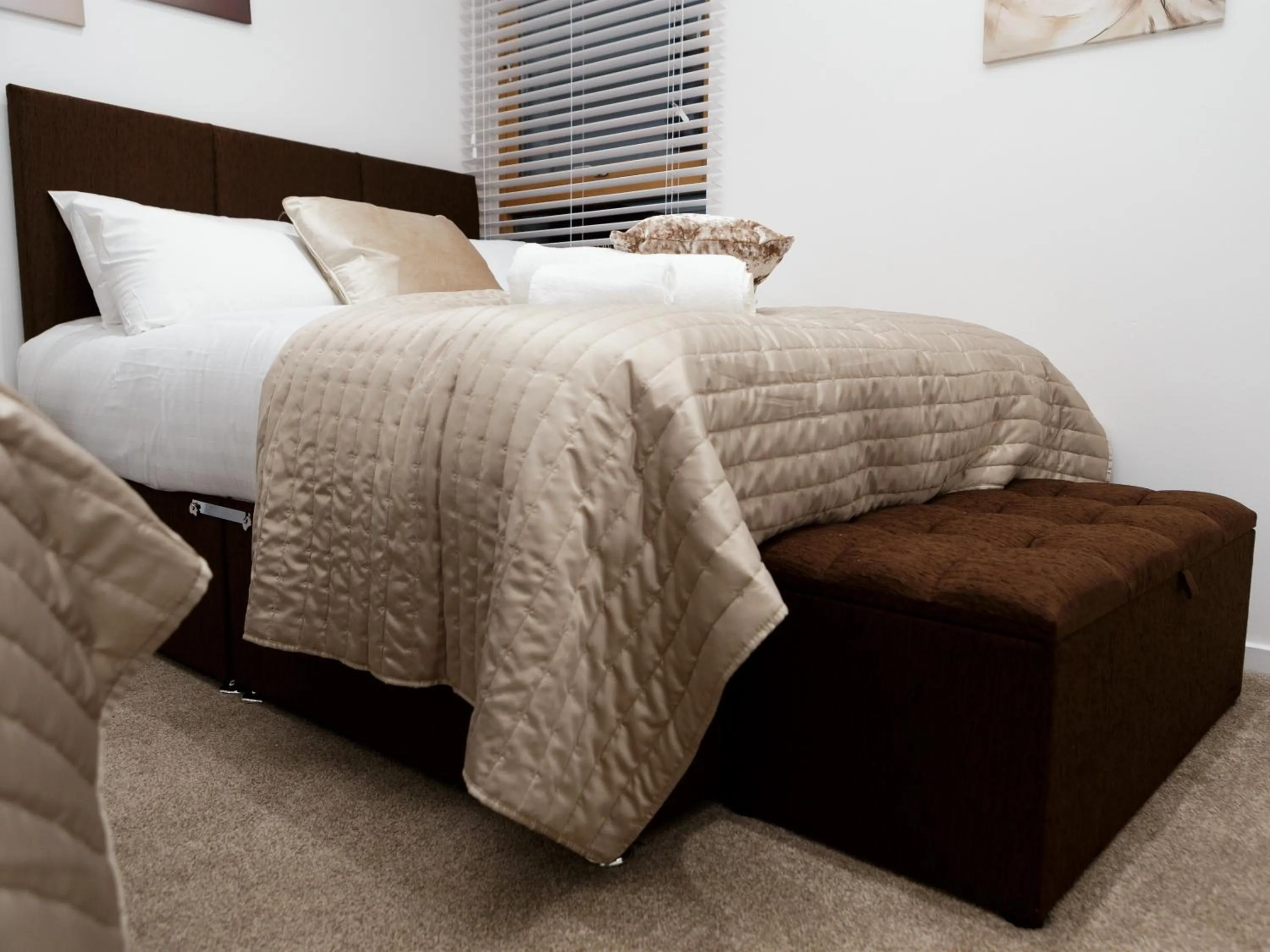 Bedroom, Bed in Live in Leeds Sky Penthouse